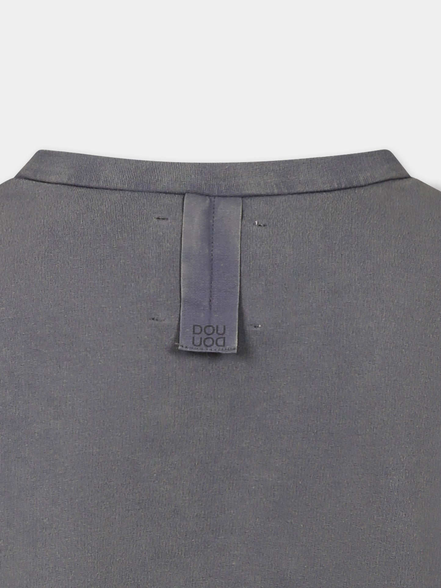 Felpa crop grigia per bambina con logo,Douuod Kids,DW4A00 Z2929 922