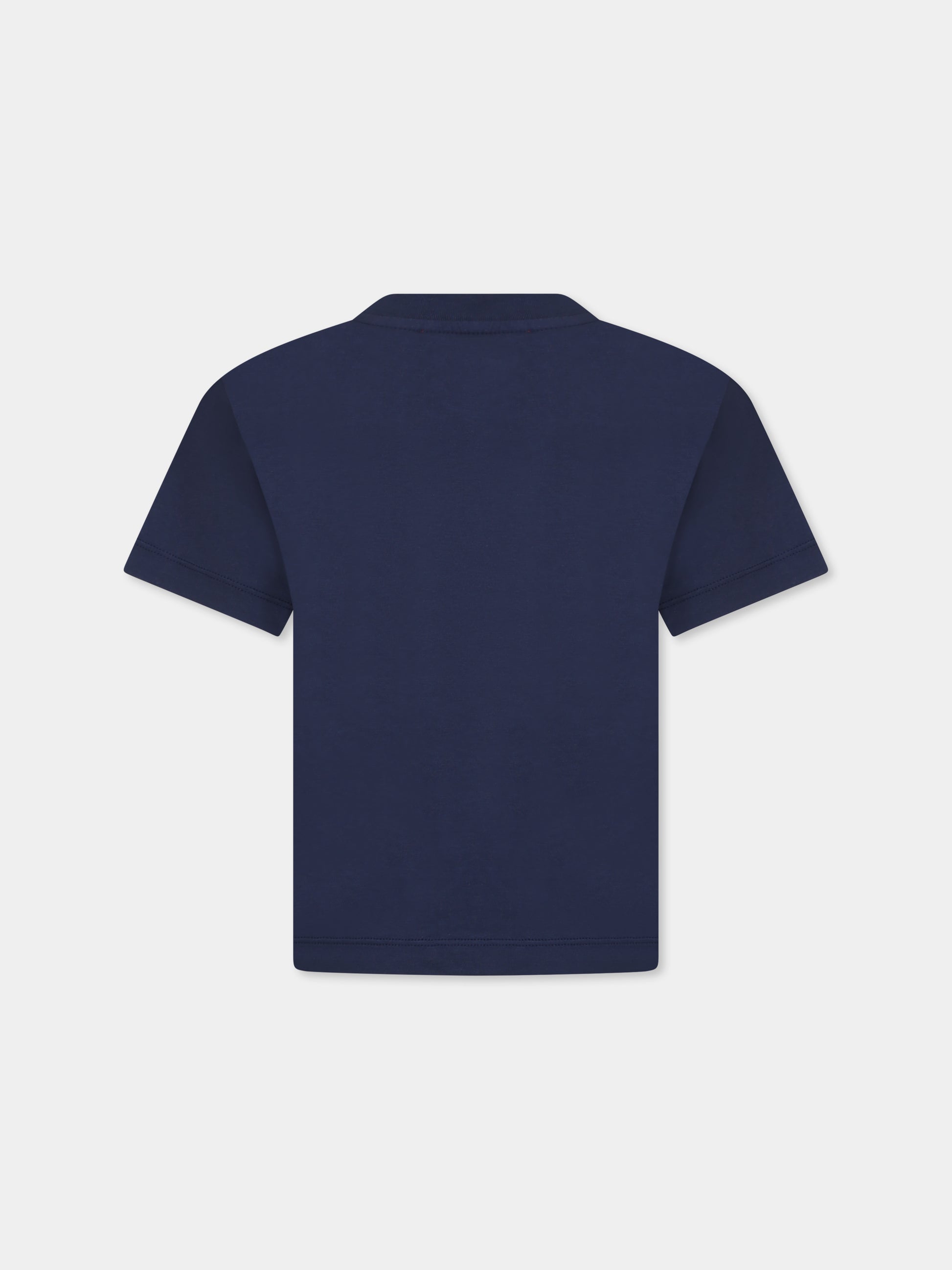 T-shirt blu per bambina con logo,Max&co,MX0005 MX057 MAXT1F MX80B