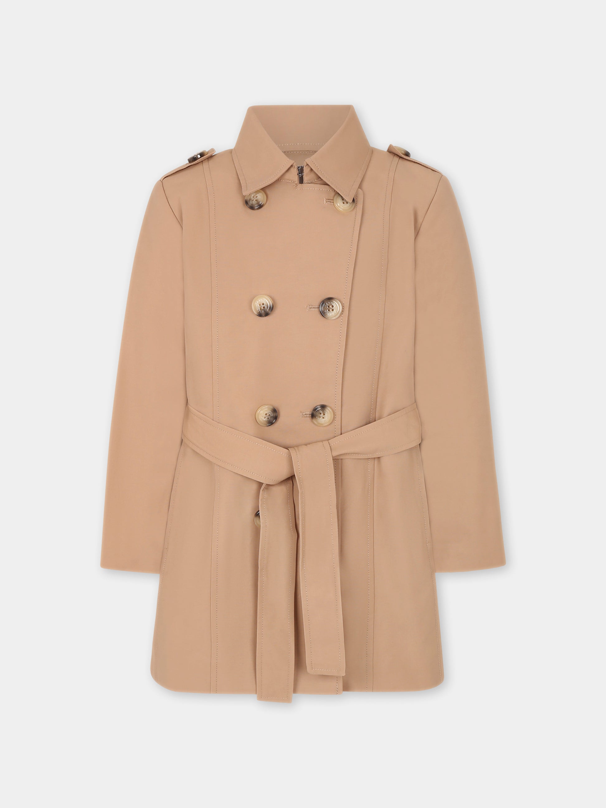 Trench beige per bambina,Max&co,MX0011 MX003 MAXJ3F MX700