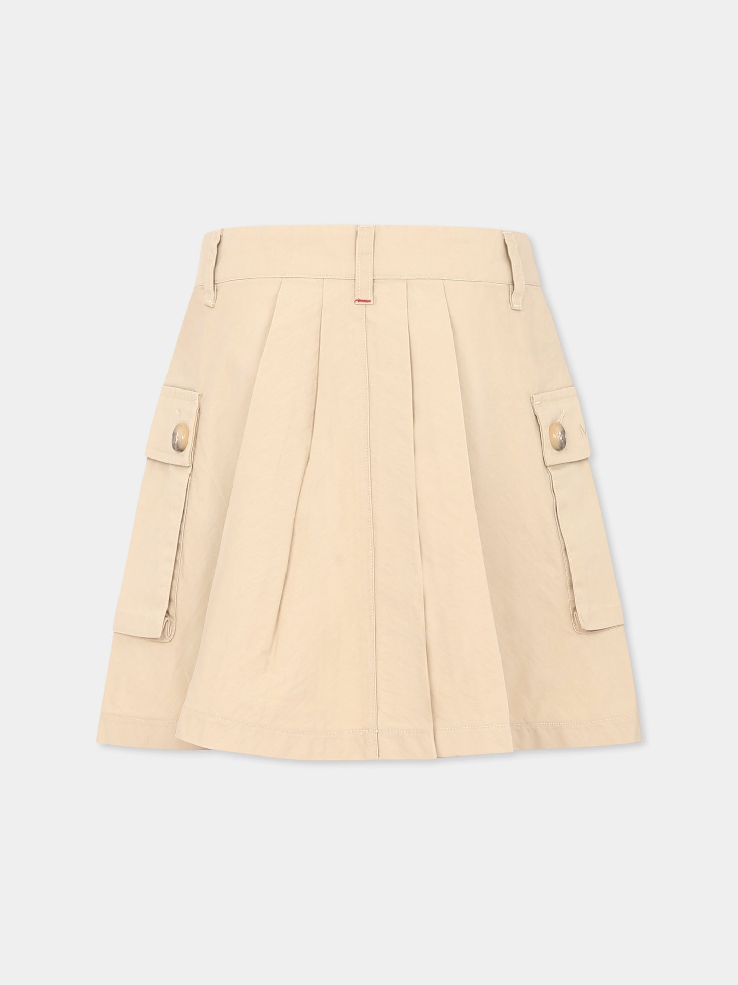 Gonna beige per bambina con logo,Max&co,MX0132 MX075 MAXG10F MX703