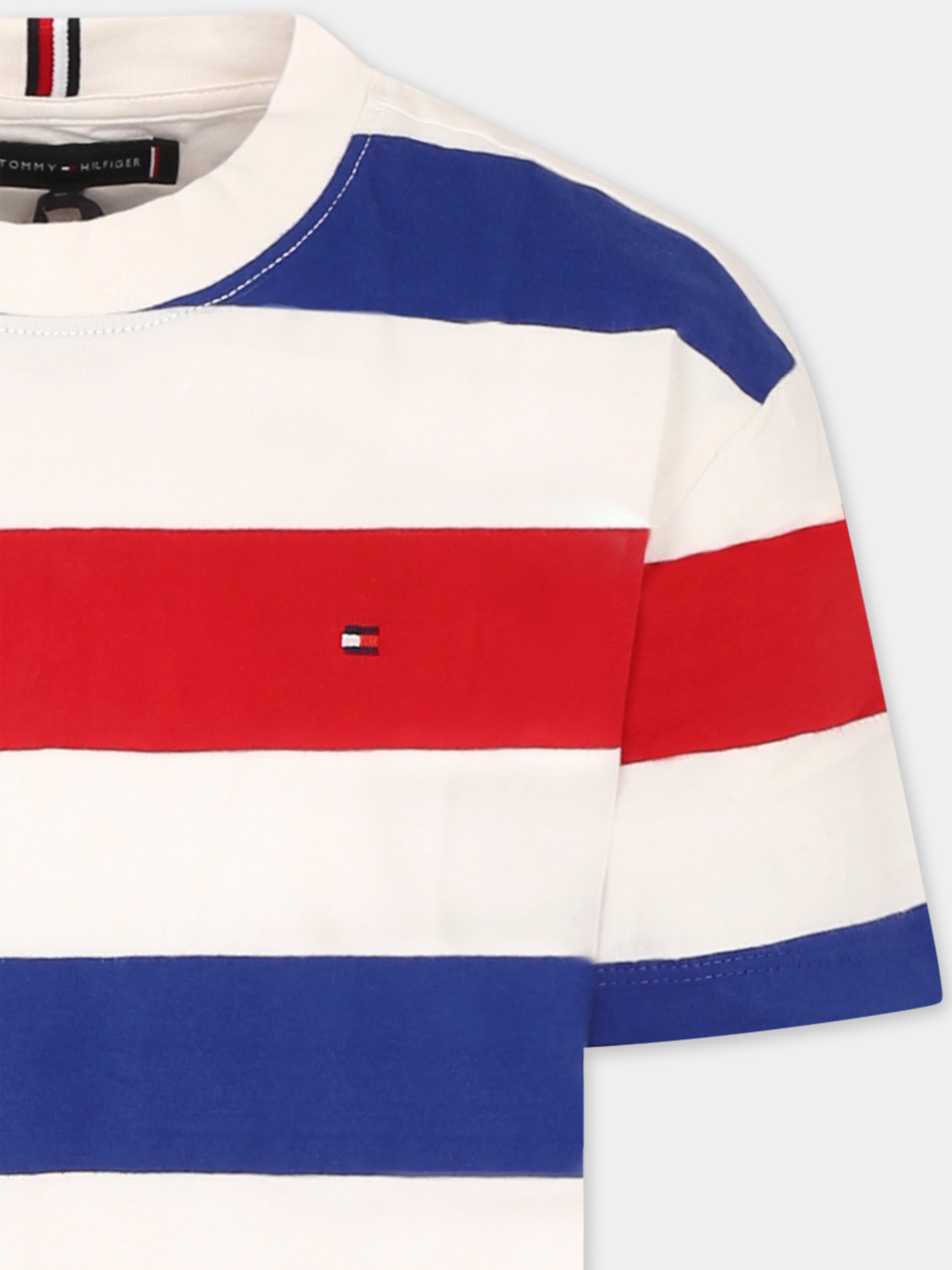 T-shirt multicolor per bambino con logo,Tommy Hilfiger Junior,25S THKB0KB09646J KB0KB09646 0EW