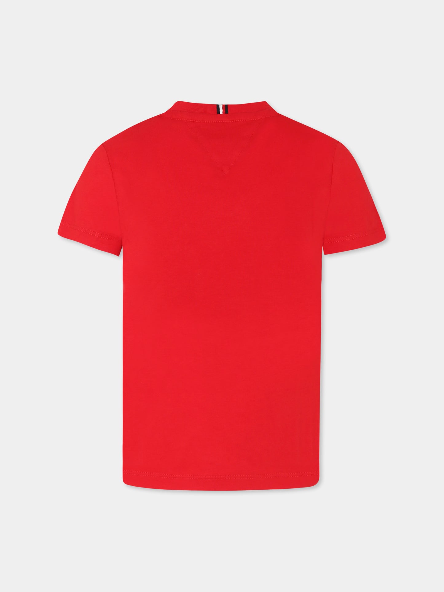 T-shirt rossa per bambino con logo,Tommy Hilfiger Junior,25S THKS0KS00397J KS0KS00397 XLG