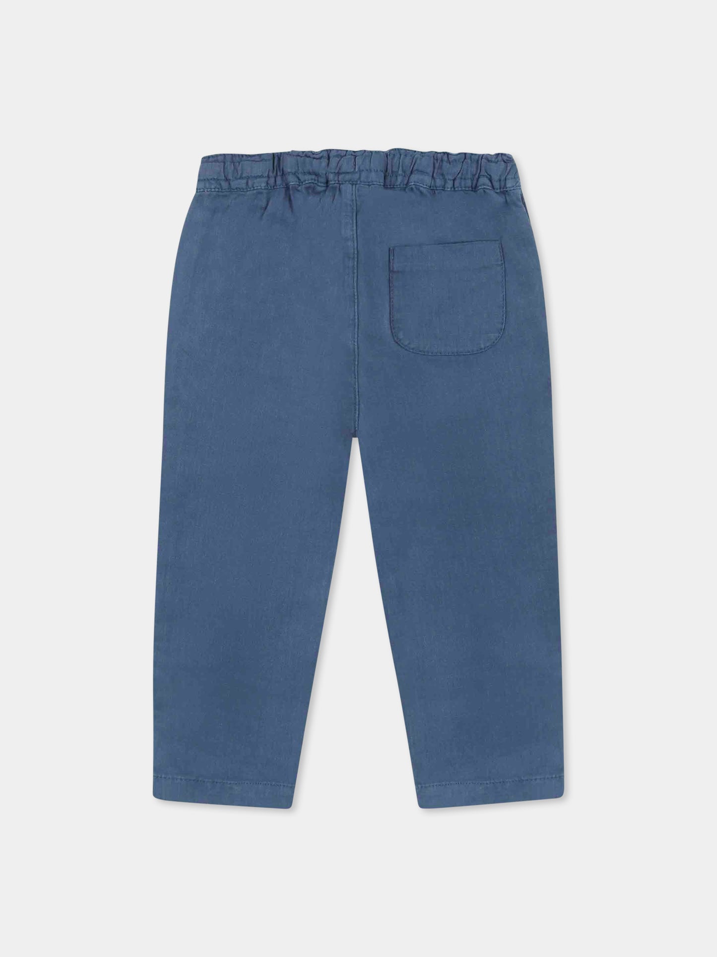 Light blue trousers for baby boy