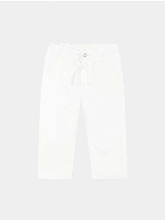 White trousers for baby boy