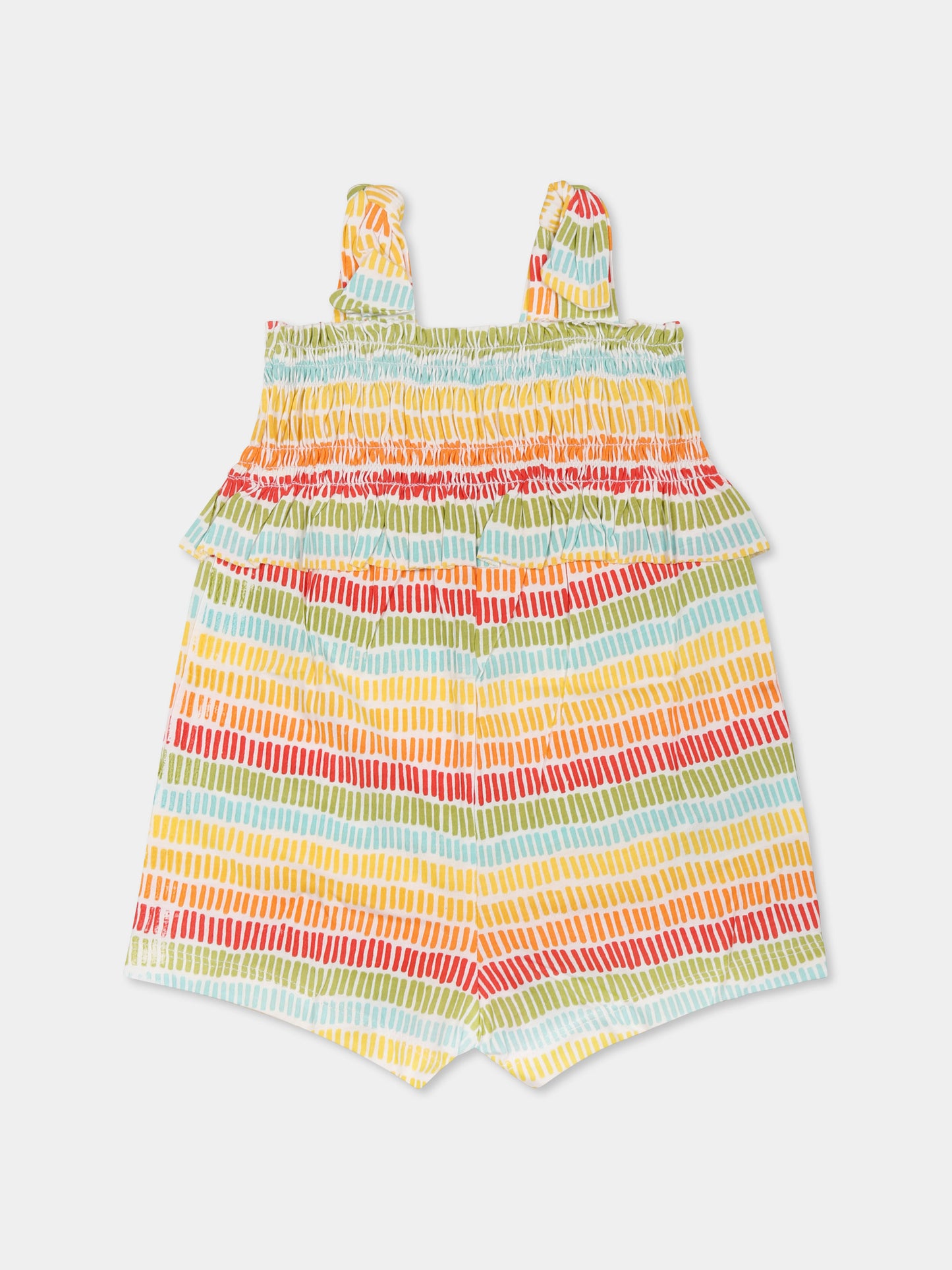 Jumpsuit multicolor per neonata con fiocco,Mayoral,1839 056