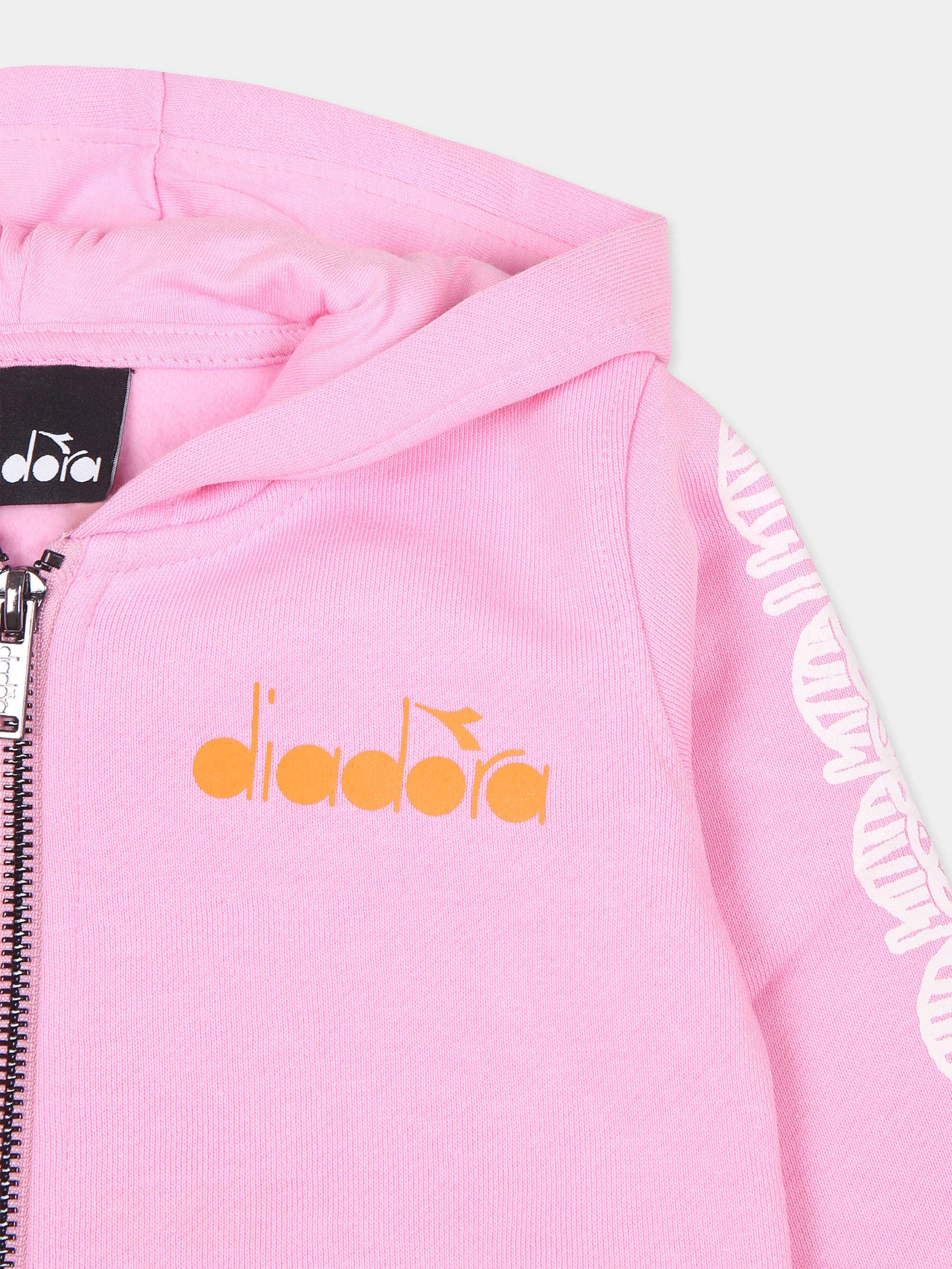 Completo rosa per neonata con logo,Diadora Kids,F3DINGTP182 042