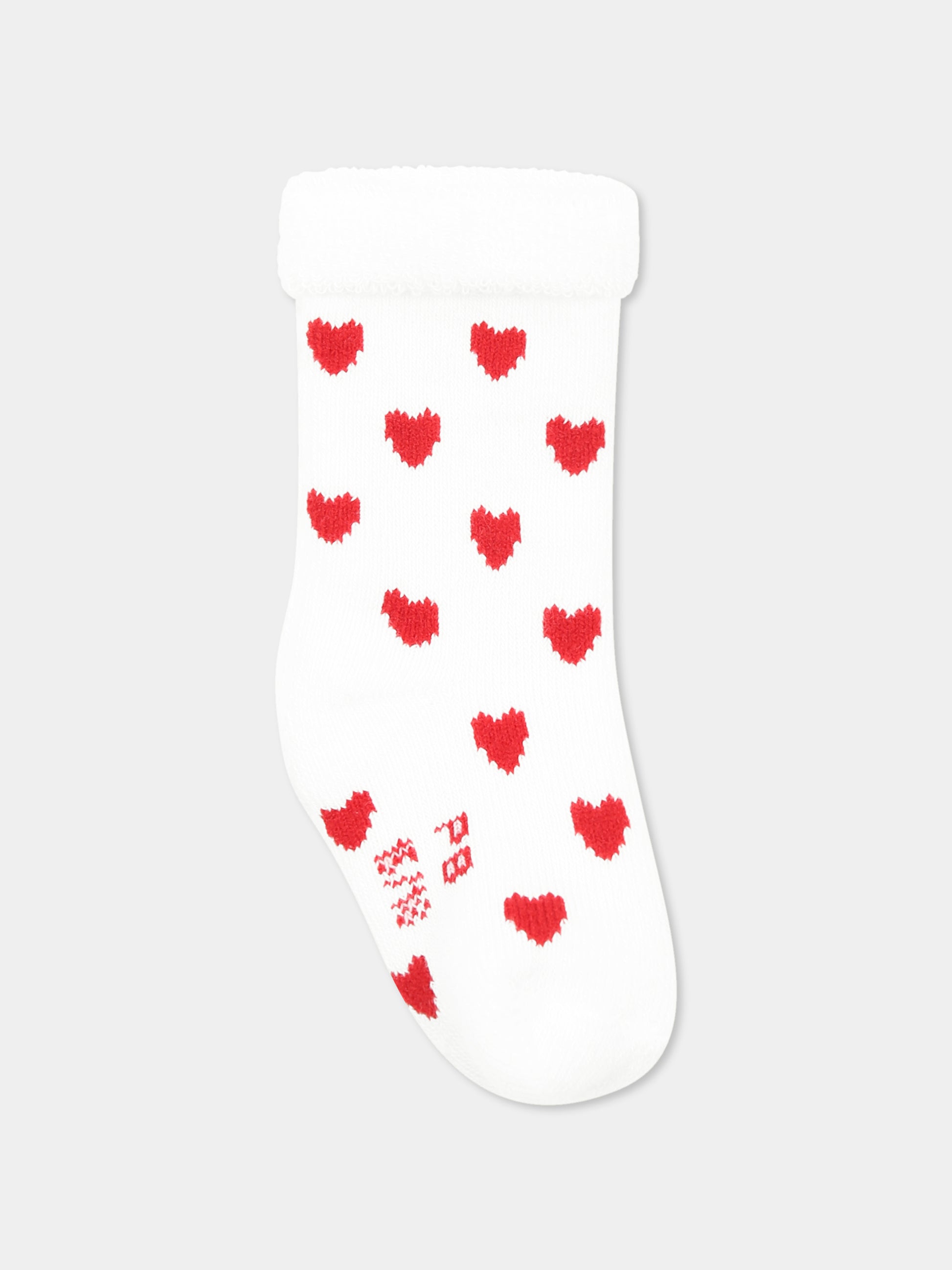 Set body bianco per neonati con cuori,Petit Bateau,A0D5V VARIANTE 1 00