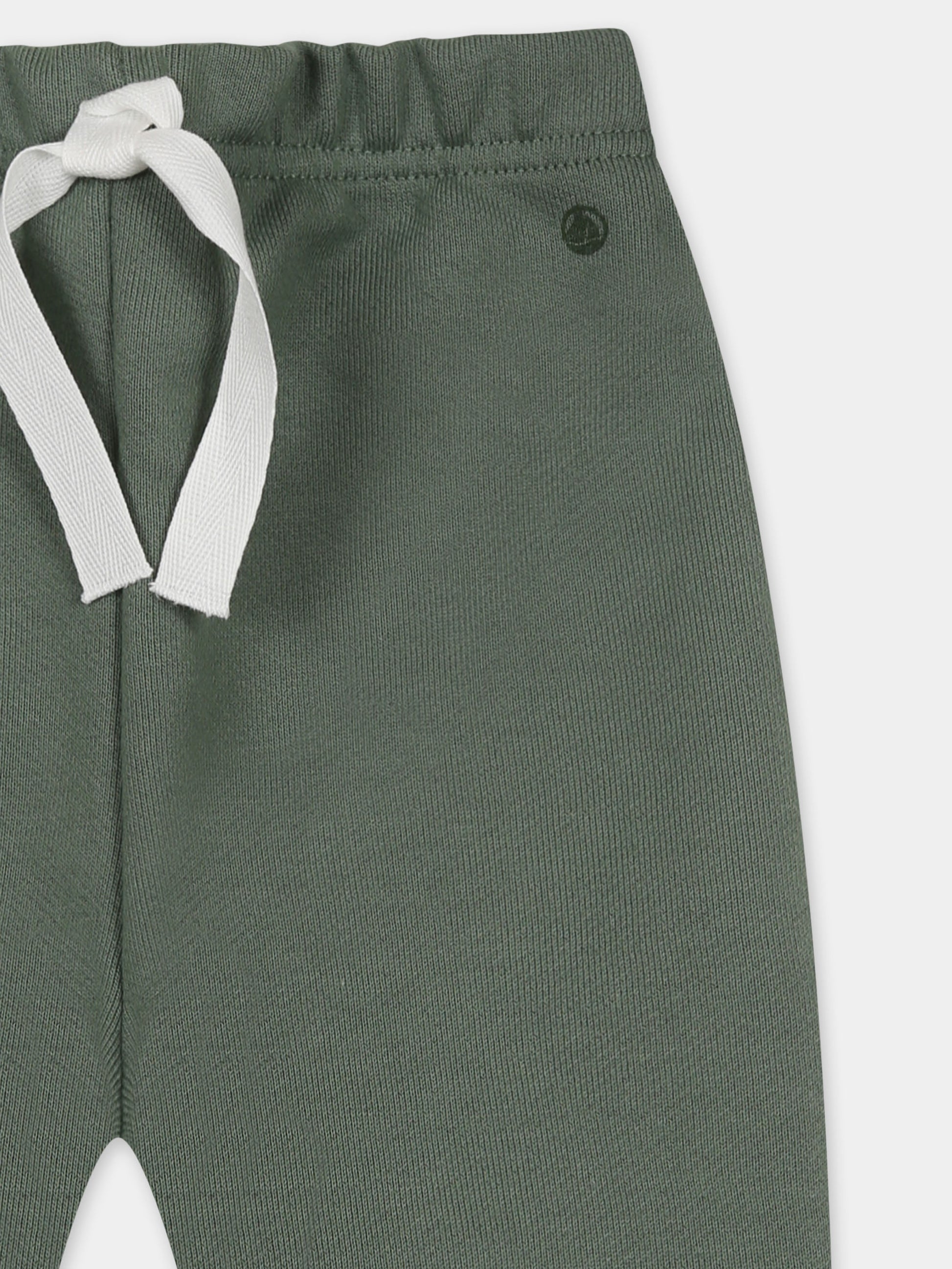 Pantaloni verdi per neonato con logo,Petit Bateau,A0CVZ PALMERAIE 03