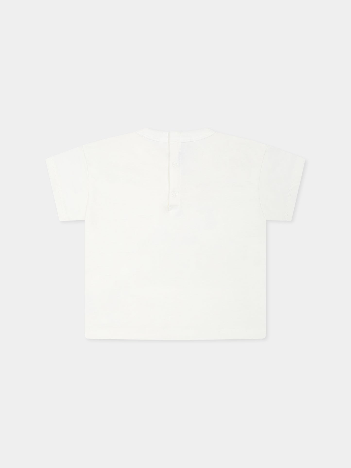 T-shirt bianca per neonato con delfini,Petit Bateau,A0CWB MARSHMALLOW 02