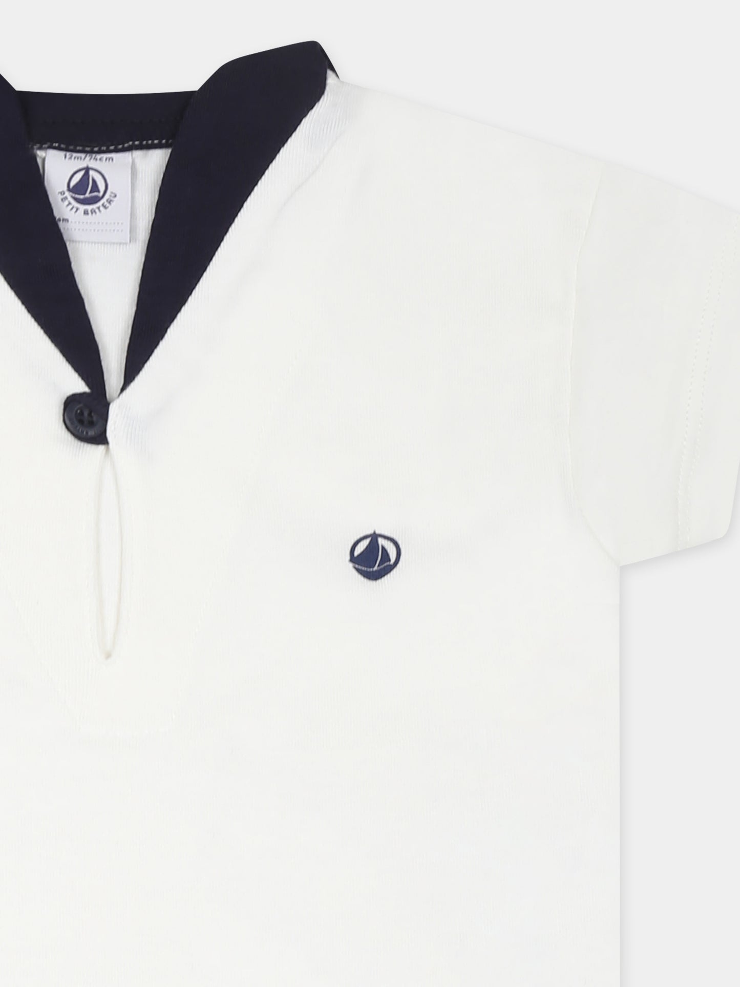 Completo multicolor per neonato con logo,Petit Bateau,A0CPA SMOKING/MARSHMALLOW 01