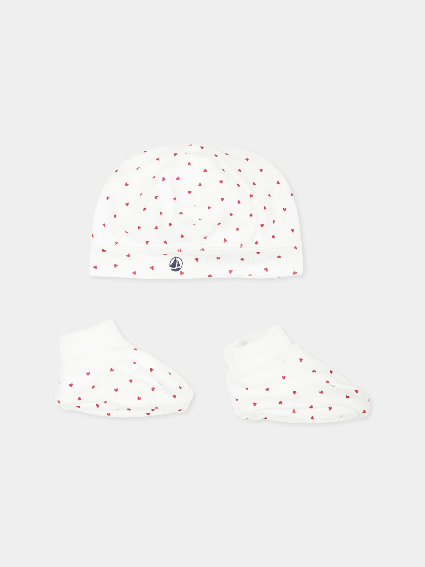 Set accessori bianco per neonati con cuori,Petit Bateau,A0ARZ VARIANTE 1 00