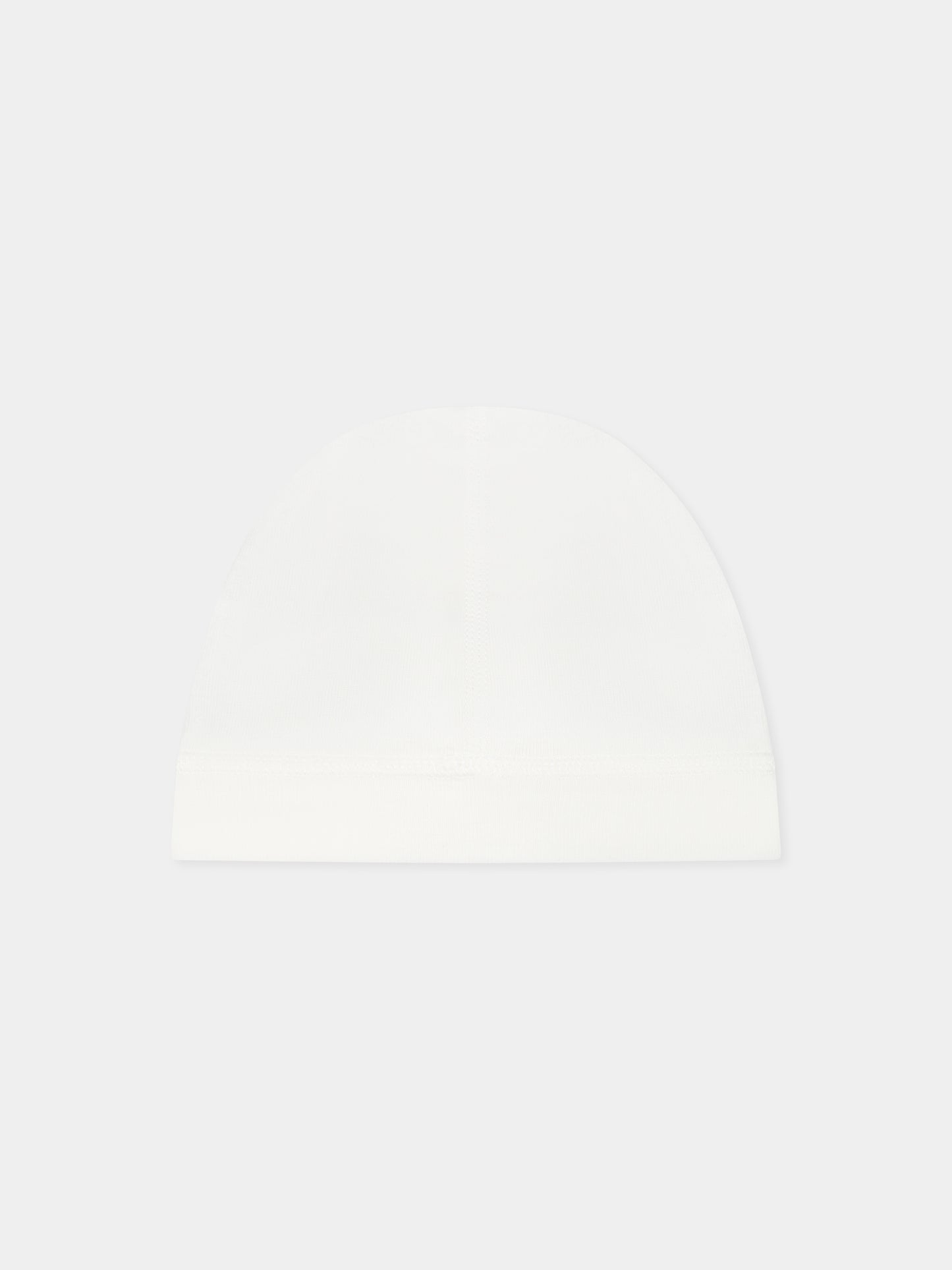 Cappello bianco per neonati con logo,Petit Bateau,A0AZW MARSHMALLOW 01