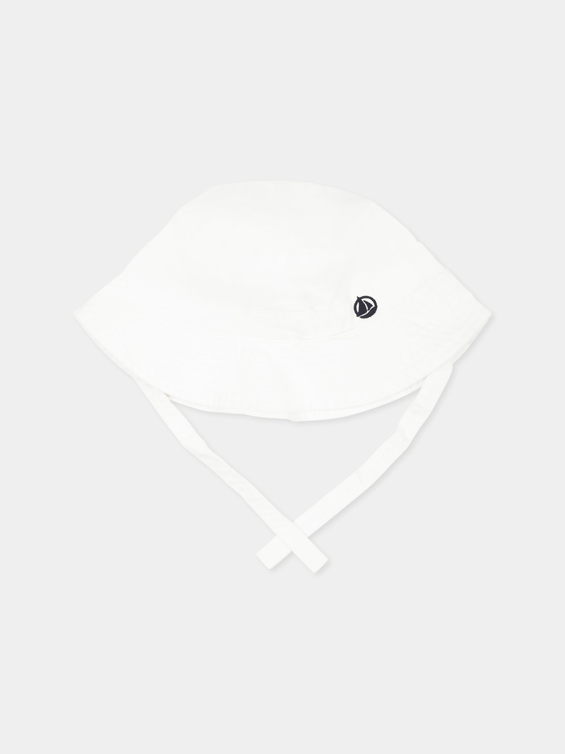 Cloche bianca per neonati con logo,Petit Bateau,A0AU4 MARSHMALLOW 02