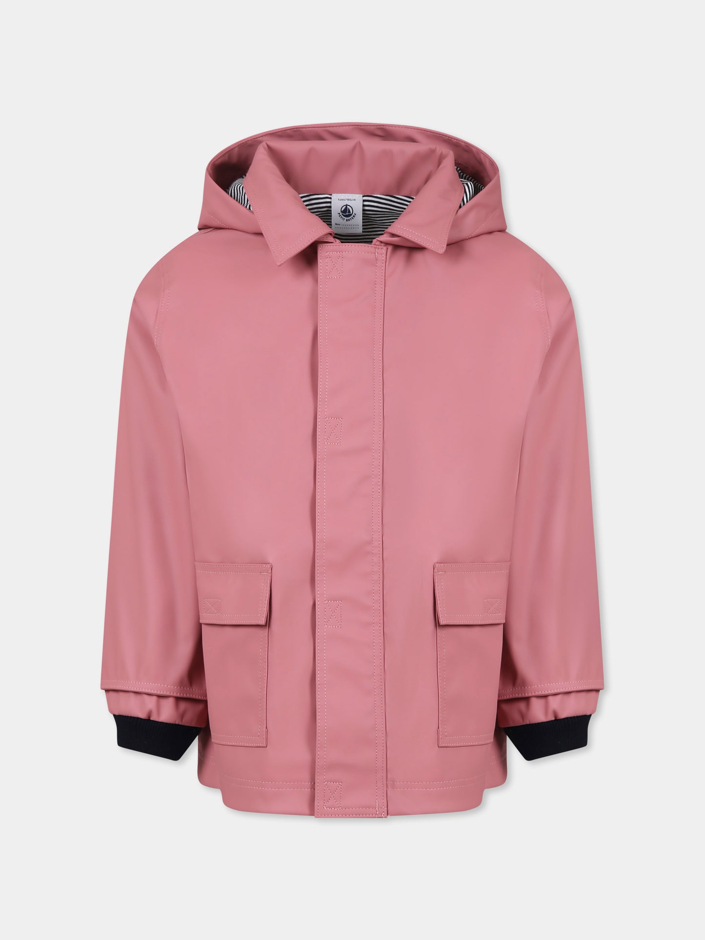 Impermeabile rosa per bambina,Petit Bateau,A0B09 ROSEWOOD 03