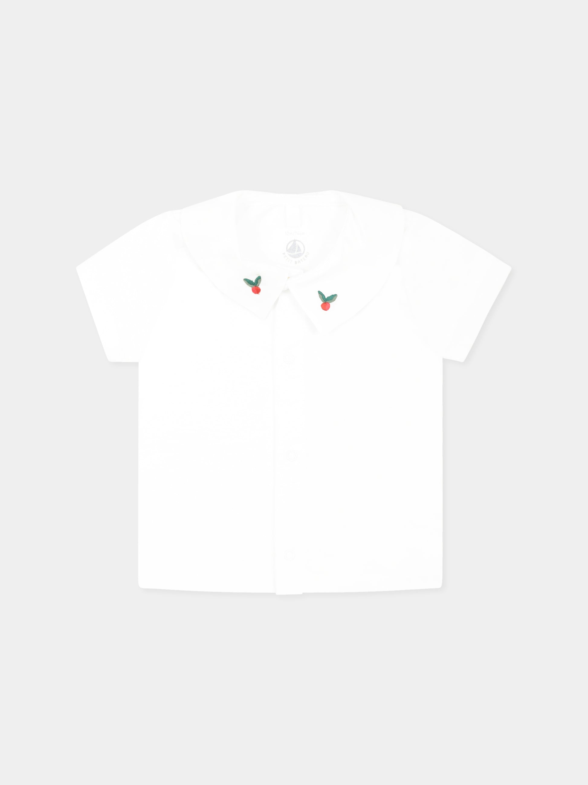 Completo rosa per neonata con ricami,Petit Bateau,A0CGP ROSEWOOD/MULTICO 01