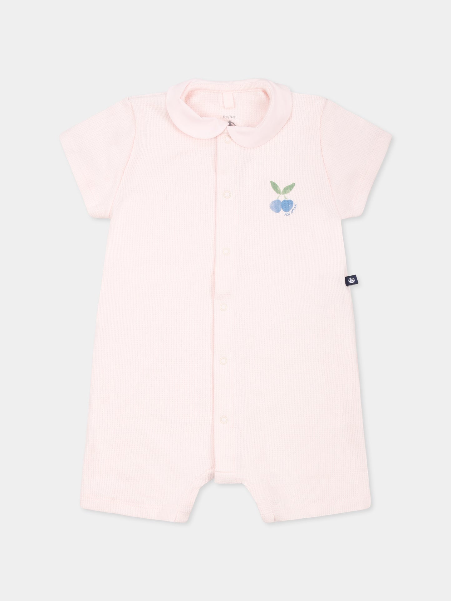 Pagliaccetto rosa per neonata,Petit Bateau,A0CG0 FLEUR 01