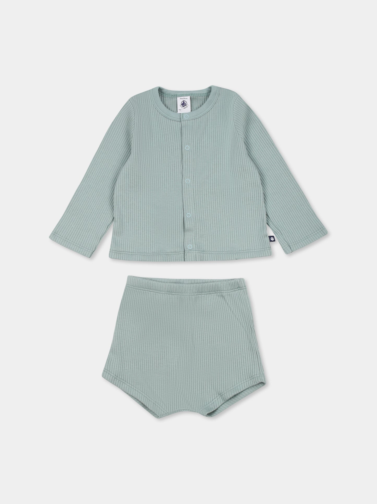 Completo verde per neonati,Petit Bateau,A0CGD PAUL/MULTICO 01