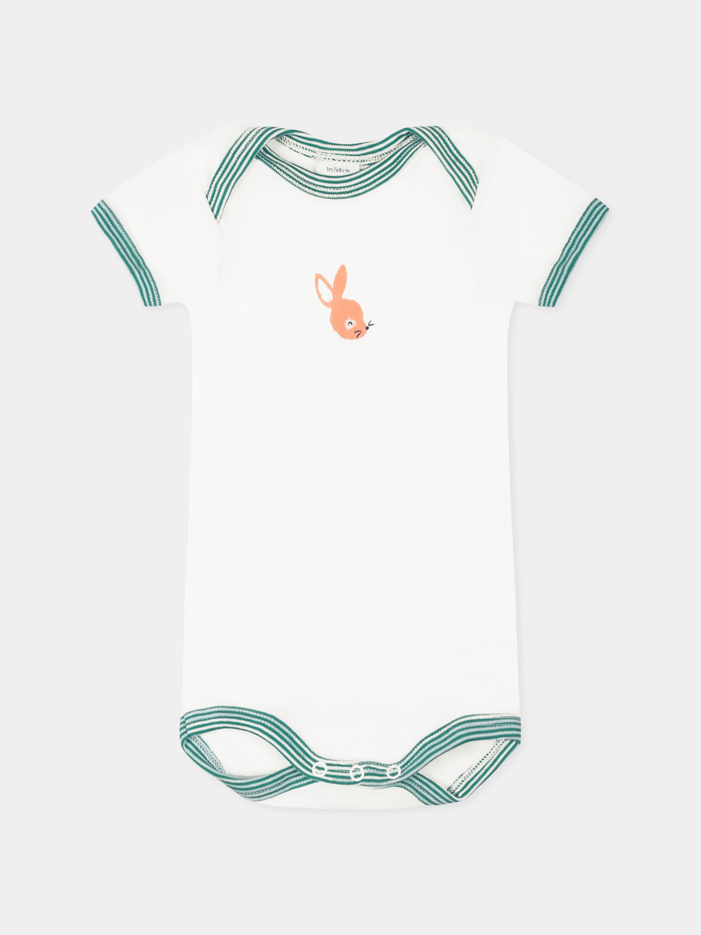 Set body bianco per neonati con animali,Petit Bateau,A0CZT VARIANTE 1 00