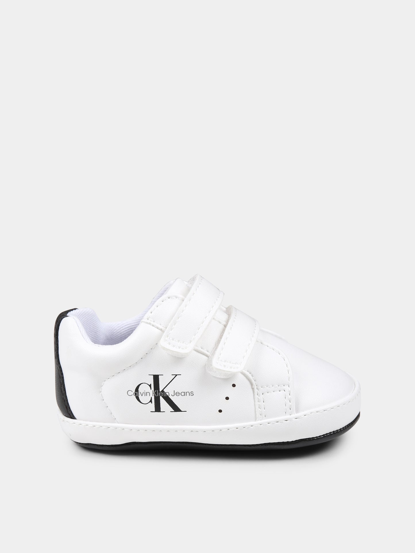 Sneakers bianche per neonati con logo,Calvin Klein Kids,V0B9 82070 1582X002