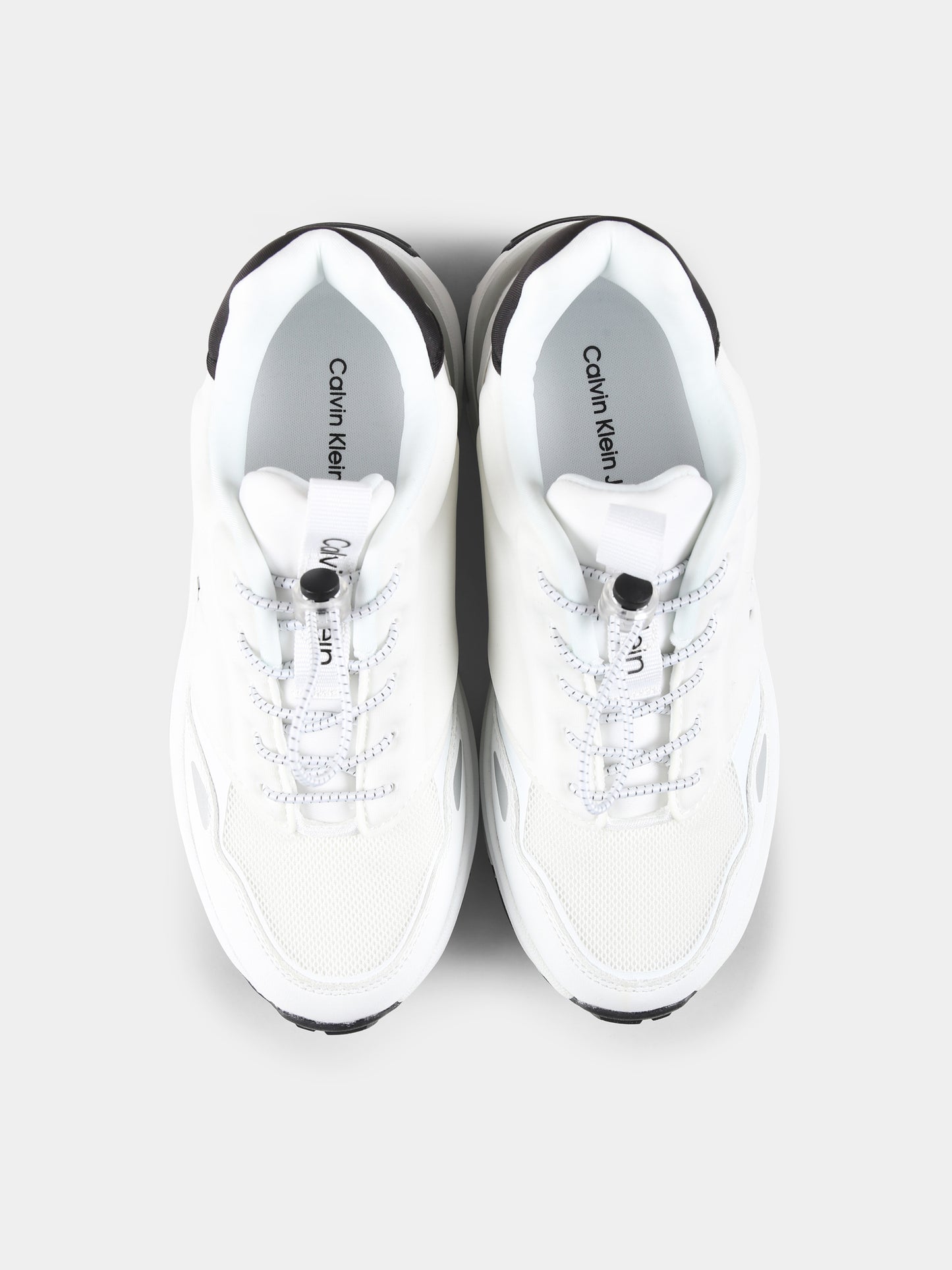 Sneakers bianche per bambini con logo,Calvin Klein Kids,V3X9 83010 1464X002