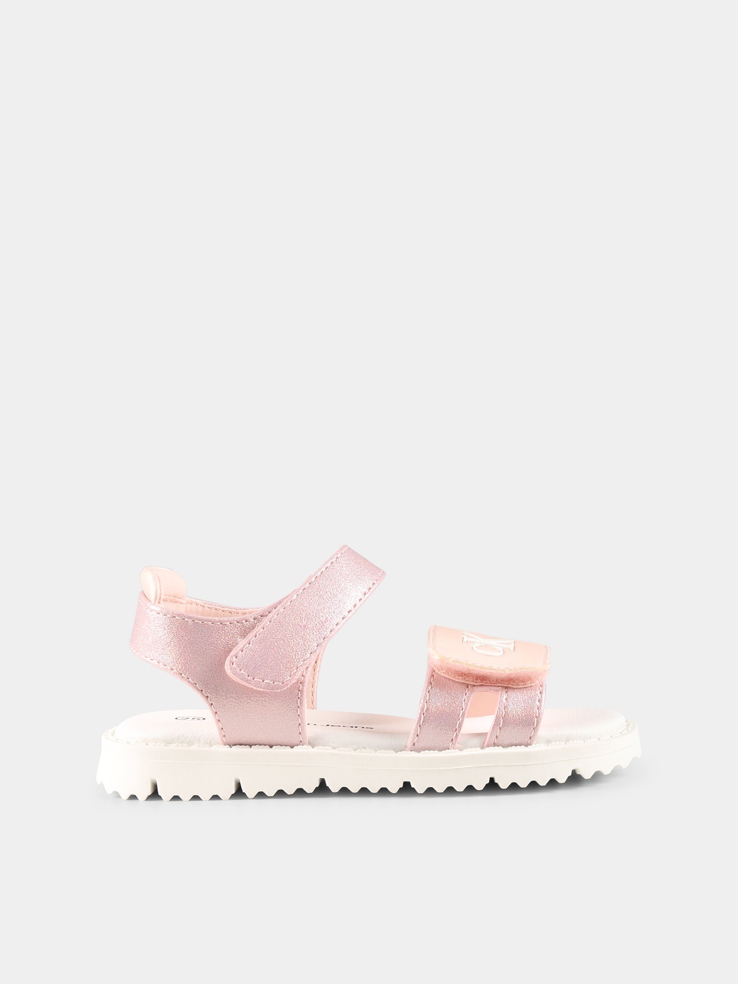 Sandali rosa per bambina con logo,Calvin Klein Kids,V1A2 82039 1013302