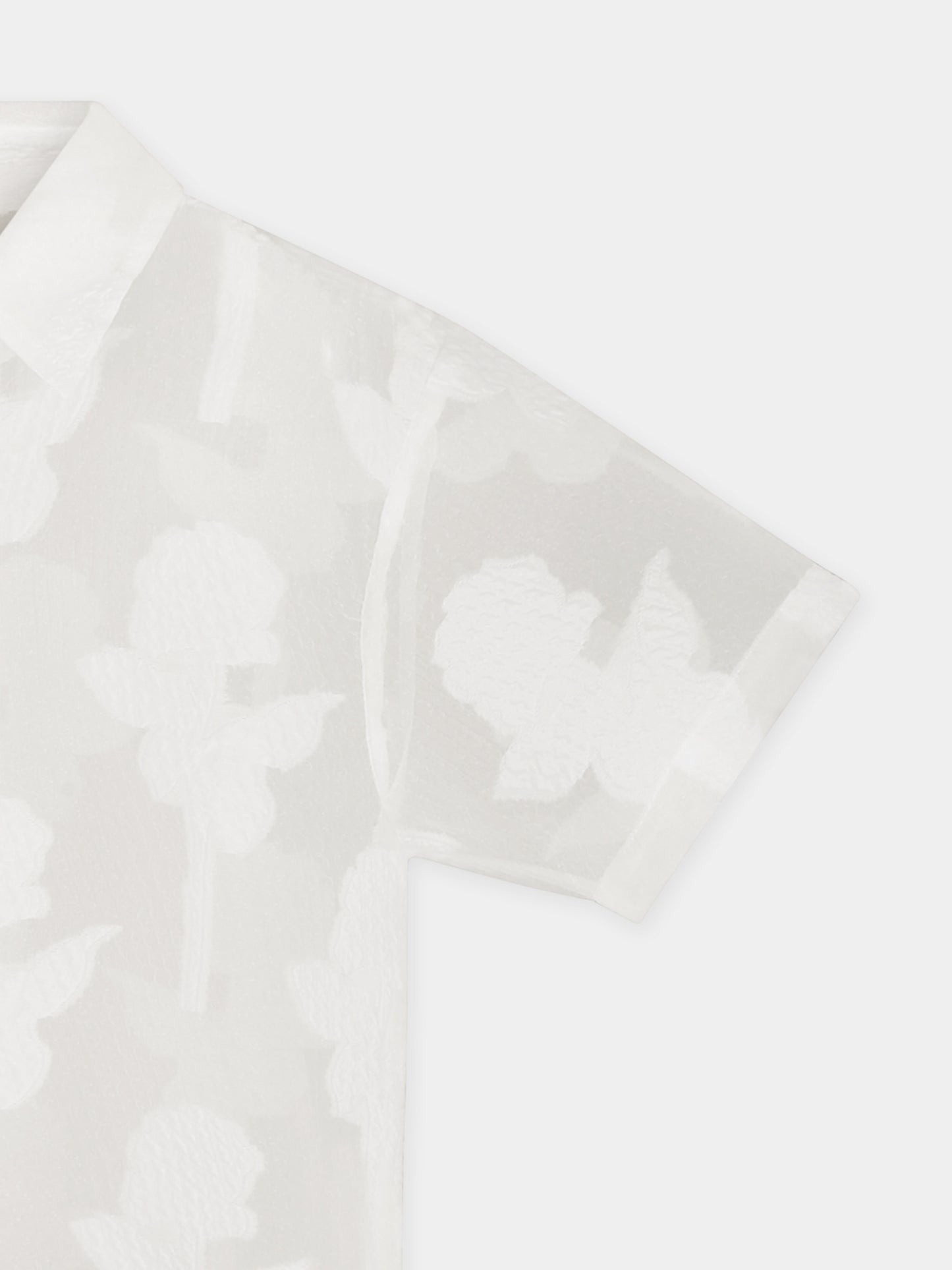 White shirt for girl with roses