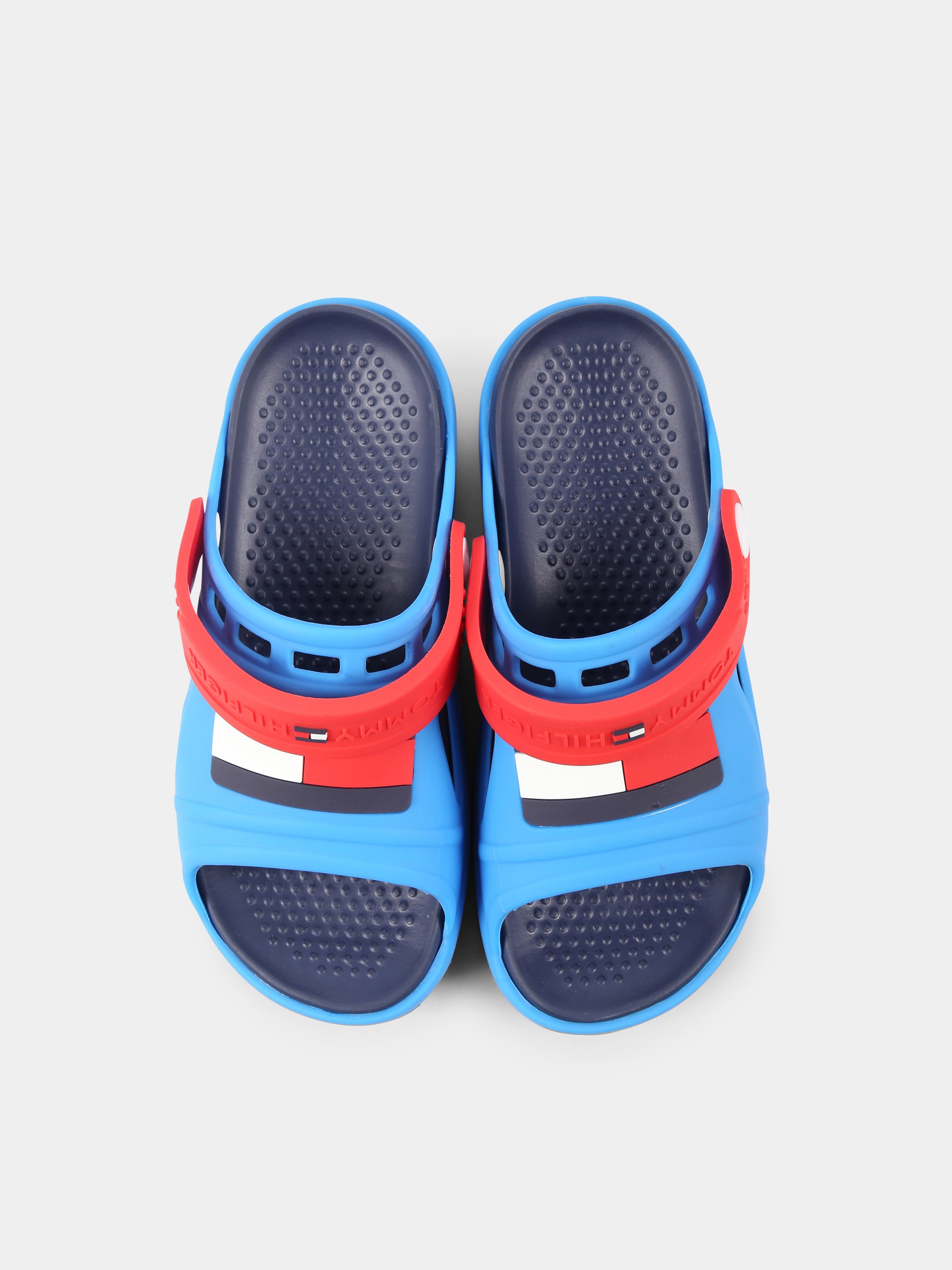 Sandali azzurri per bambino con bandierina,Tommy Hilfiger Junior,T3X2 33905 0083A715