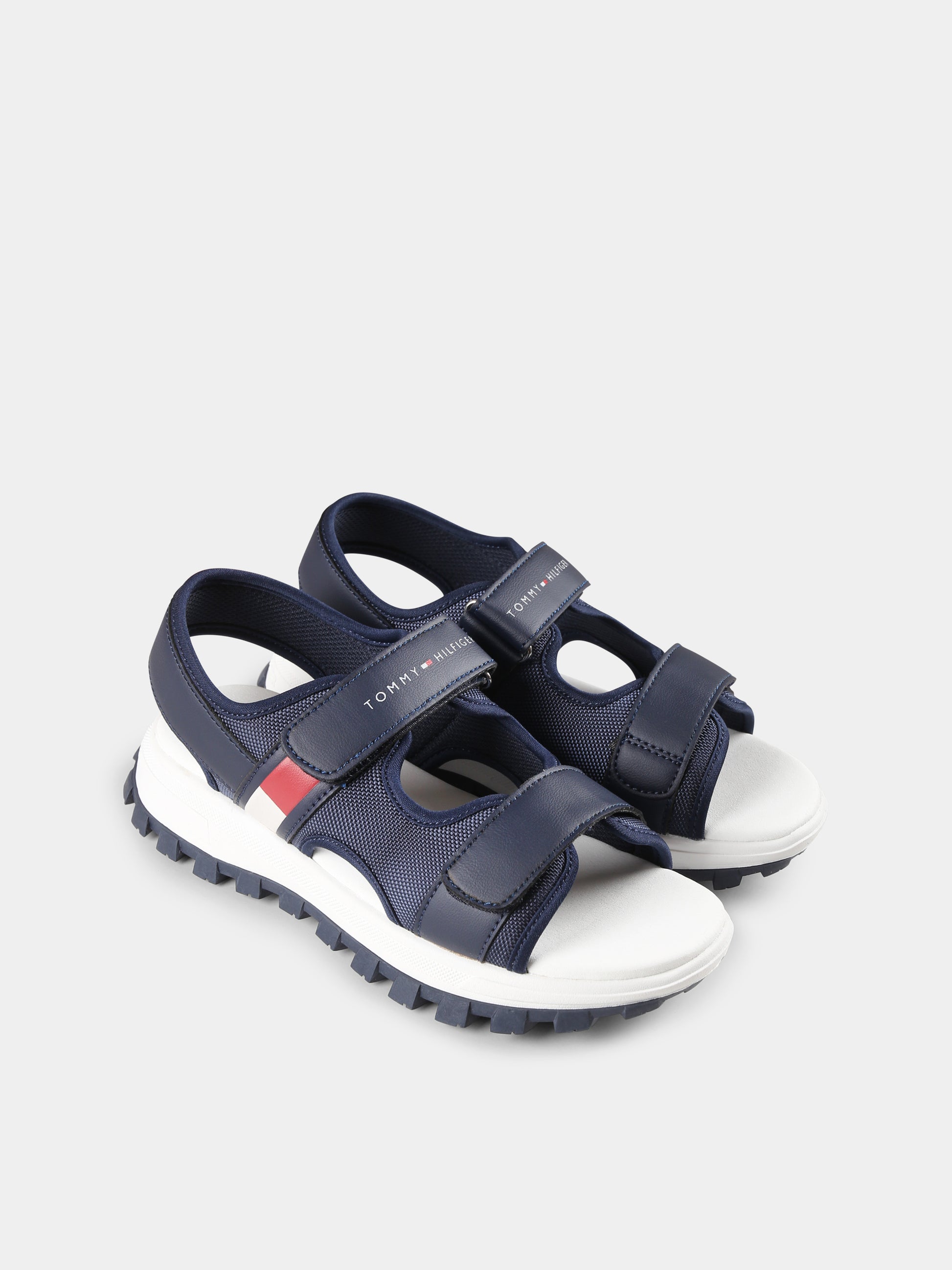 Sandali blu per bambino con logo,Tommy Hilfiger Junior,T3B2 33900 1591800