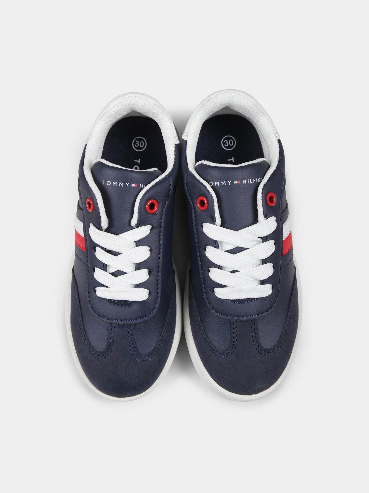 Sneakers blu per bambino con logo,Tommy Hilfiger Junior,T3X9 33851 1269X007J