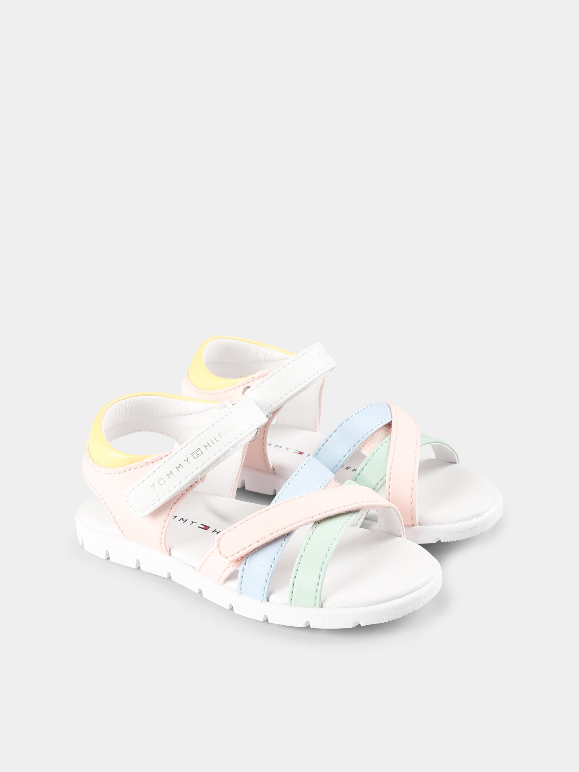Sandali multicolor per bambina con logo,Tommy Hilfiger Junior,T1A2 33772 0326Y913