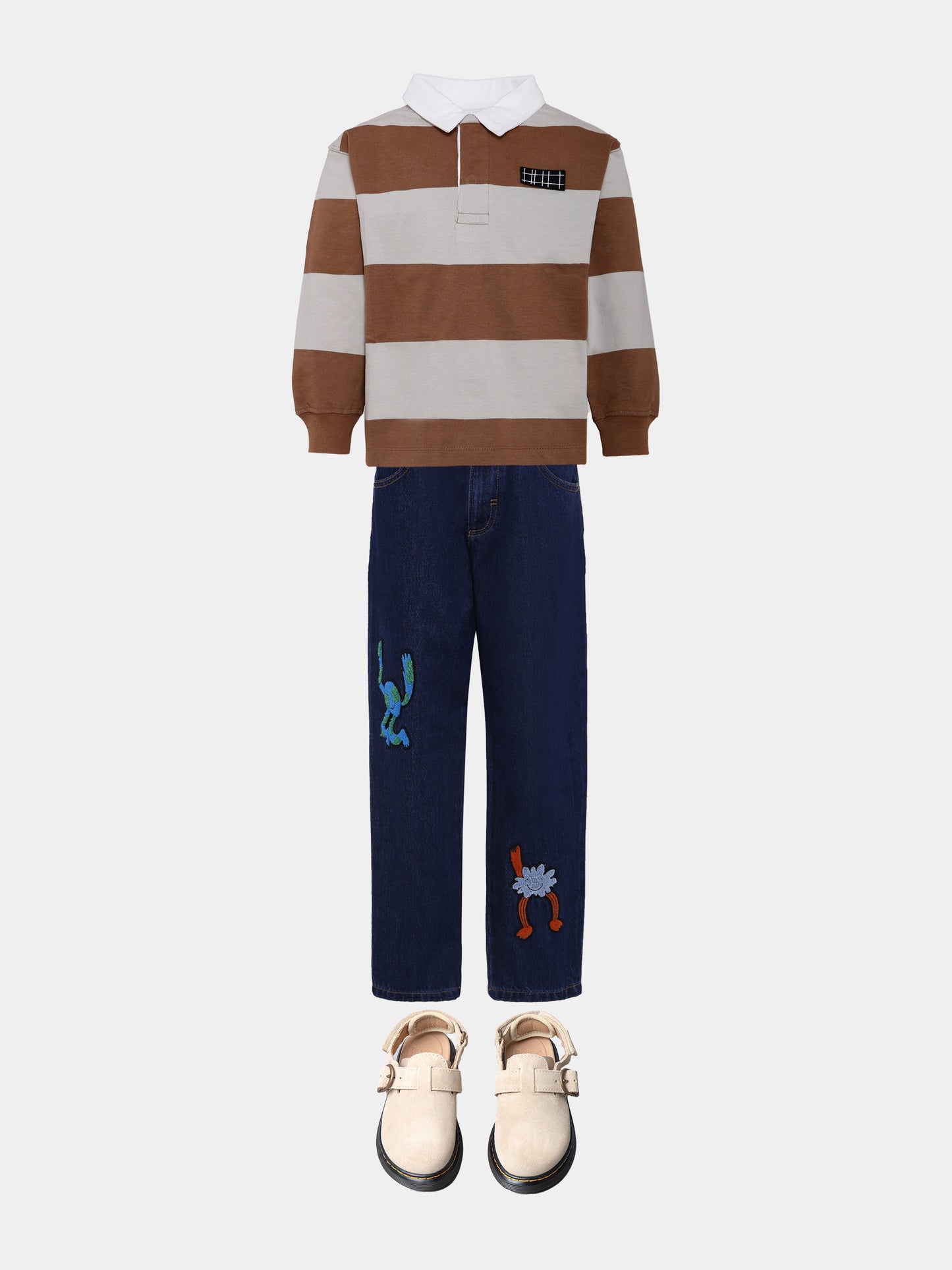 Blue jeans for boy with world