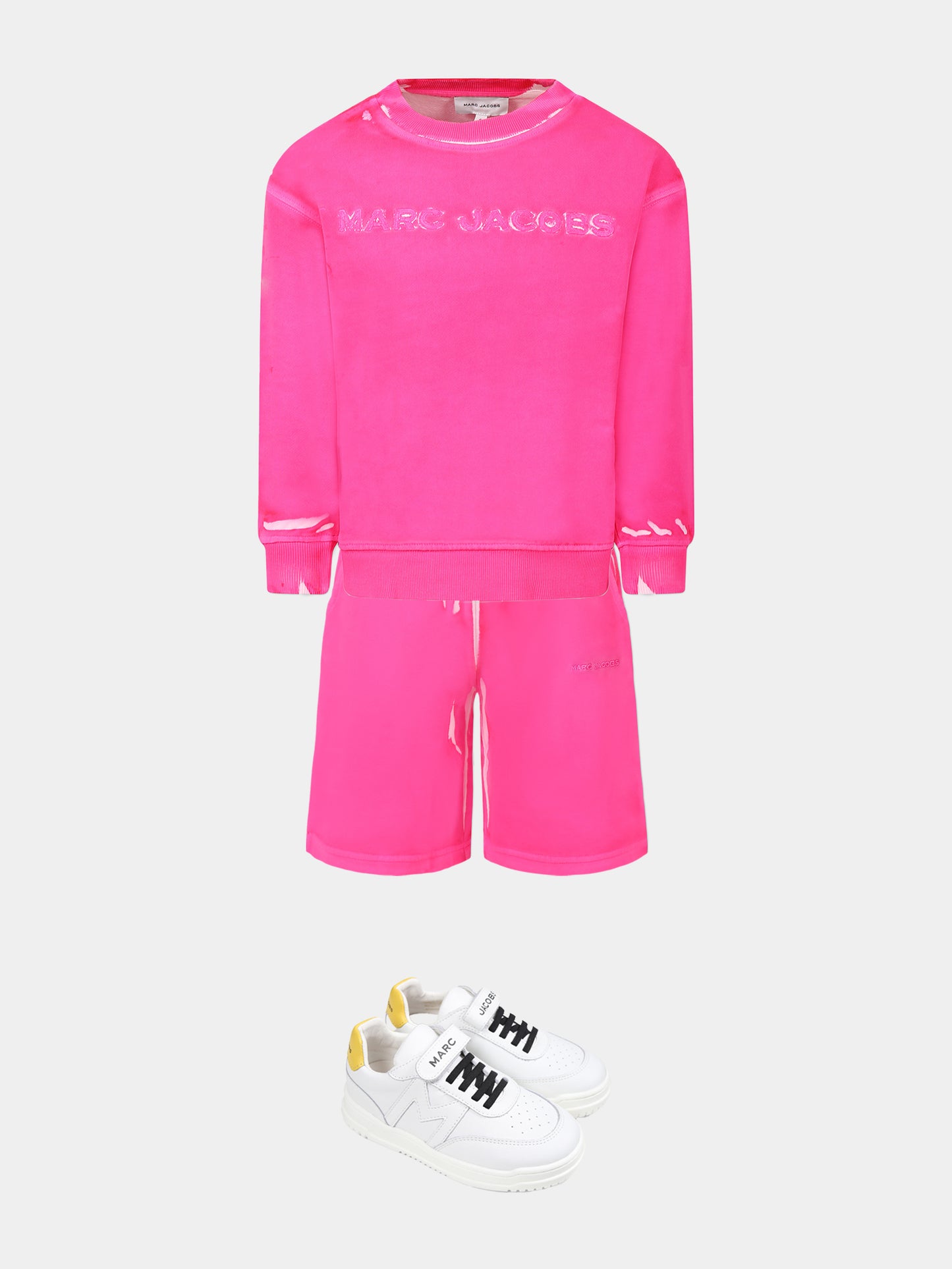 Fuchsia sweatshirt for girl with logo