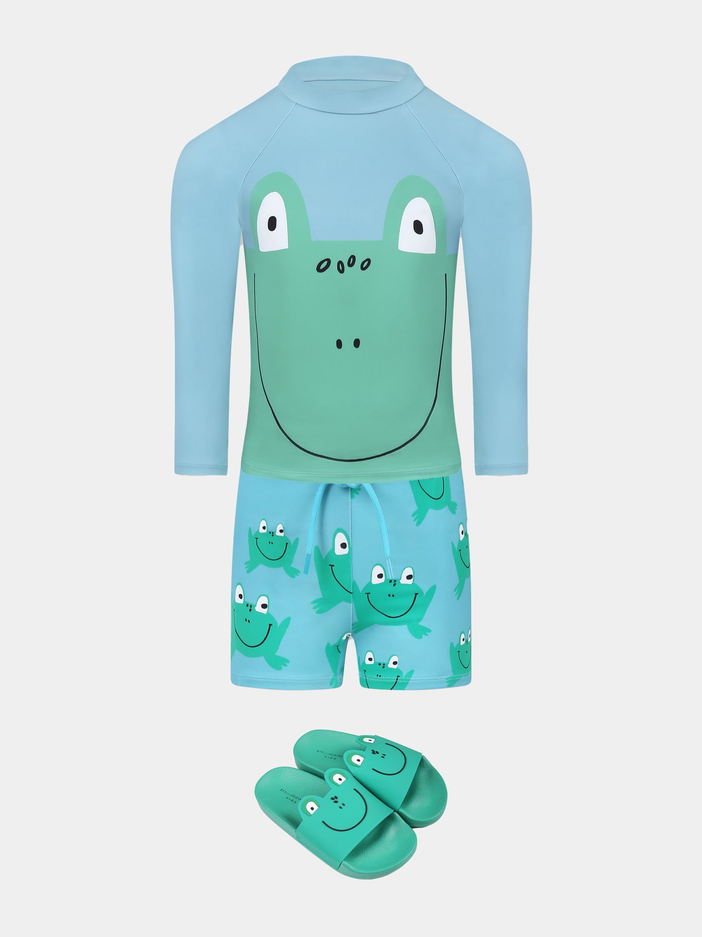 Green Anti UV t-shirt for boy with frog