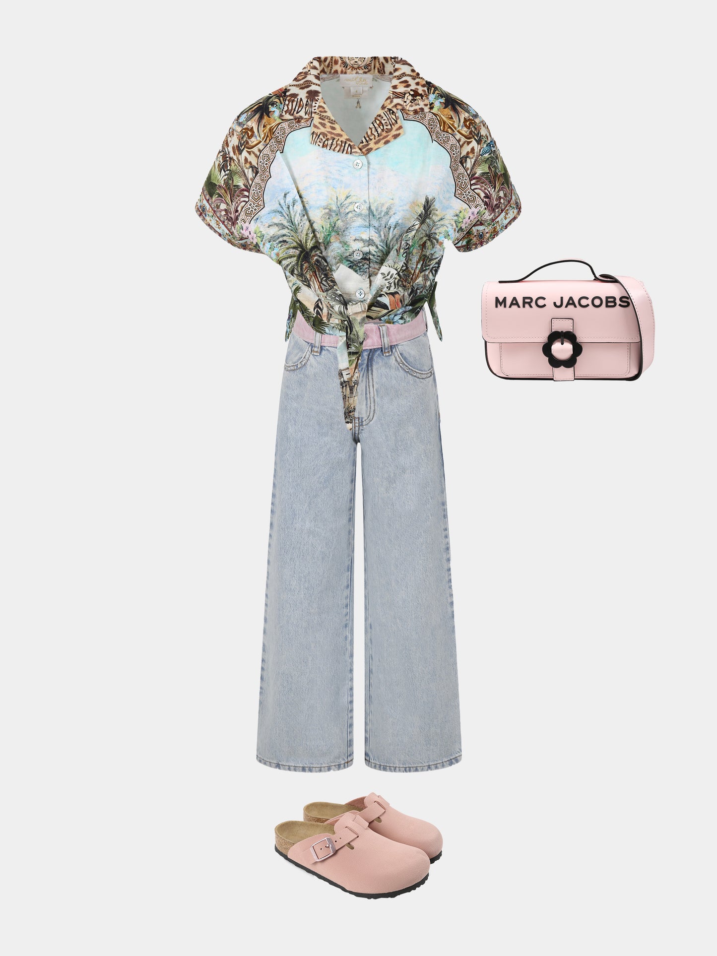 Denim jeans for girl with logo