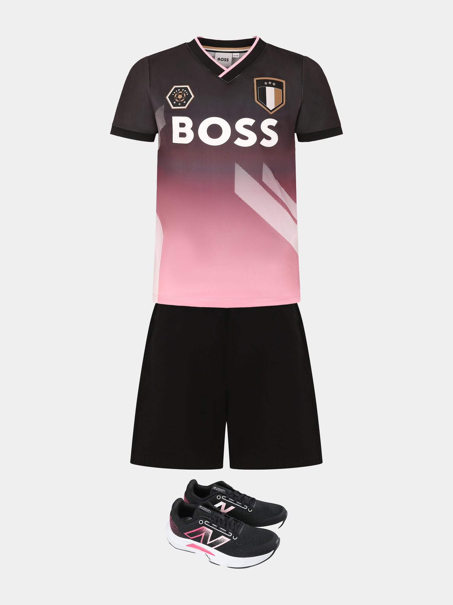 Black t-shirt for boy with logo