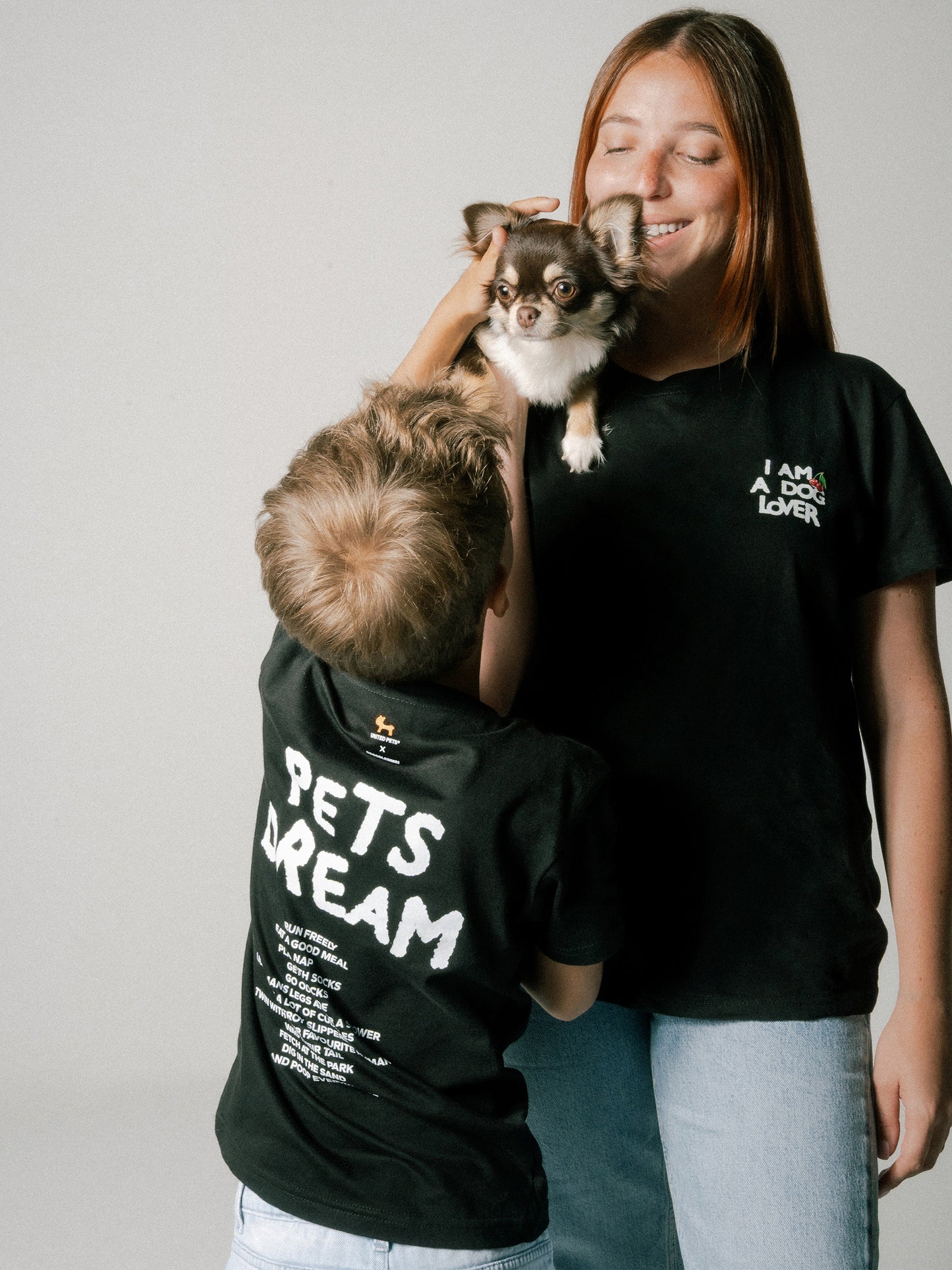 Black Pets Dream t-shirt for kids