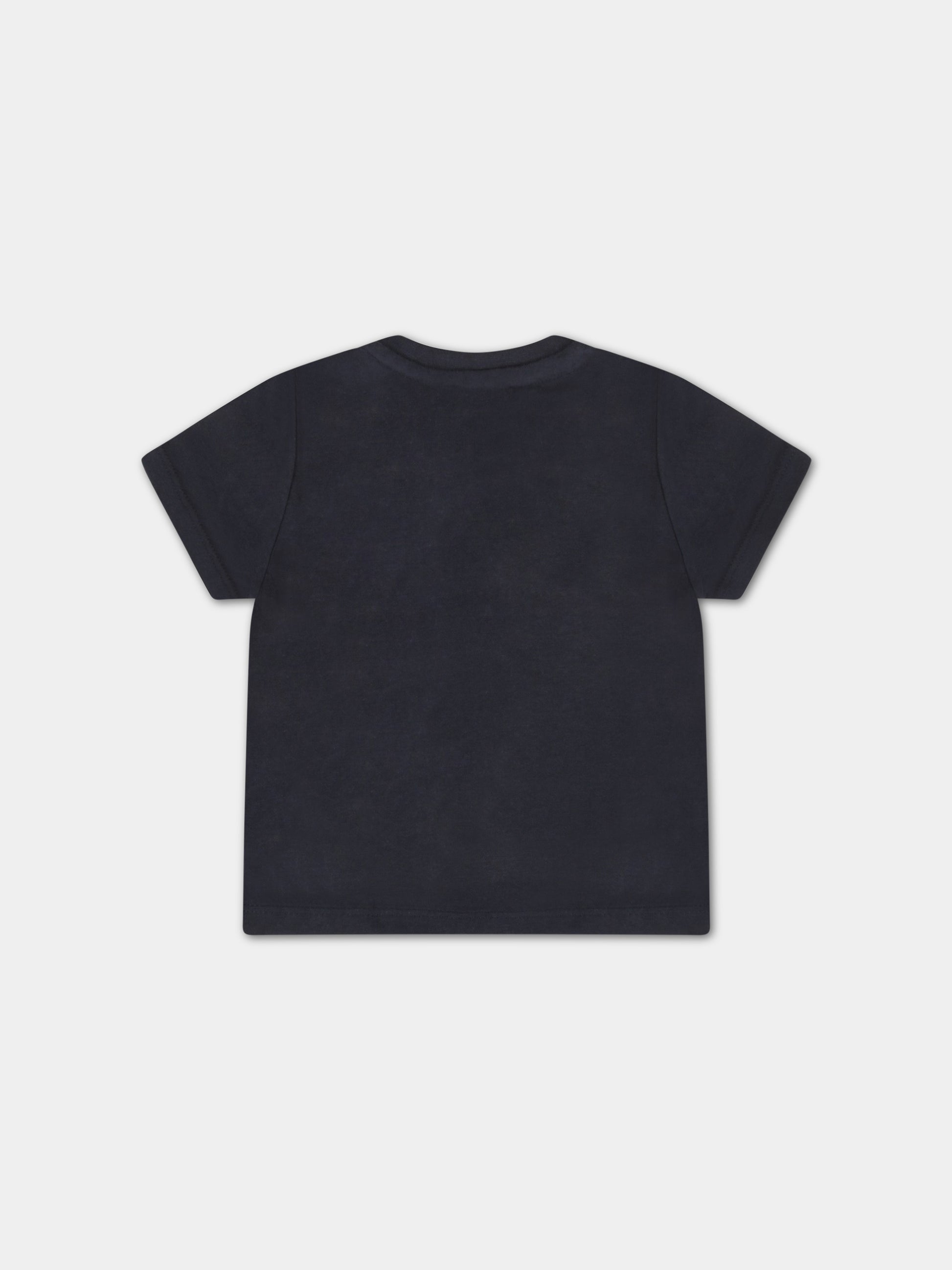 T-shirt blu per neonato con logo,Hugo Boss,J05P07 849