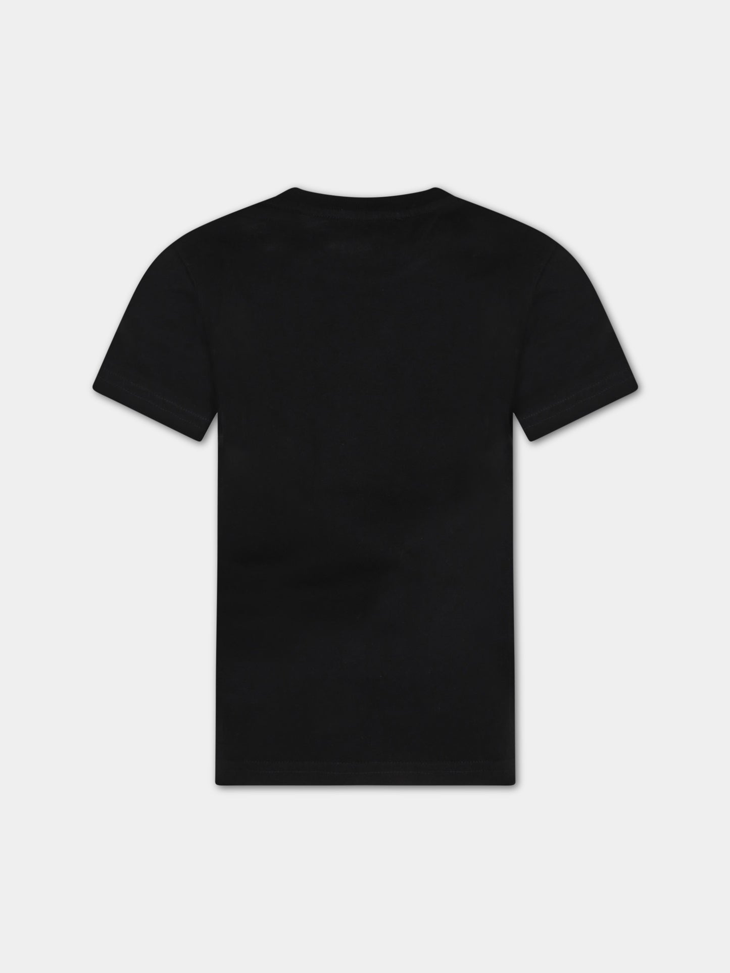 T-shirt nera per bambini con logo,Dsquared2,DQ048S D002F DQ900