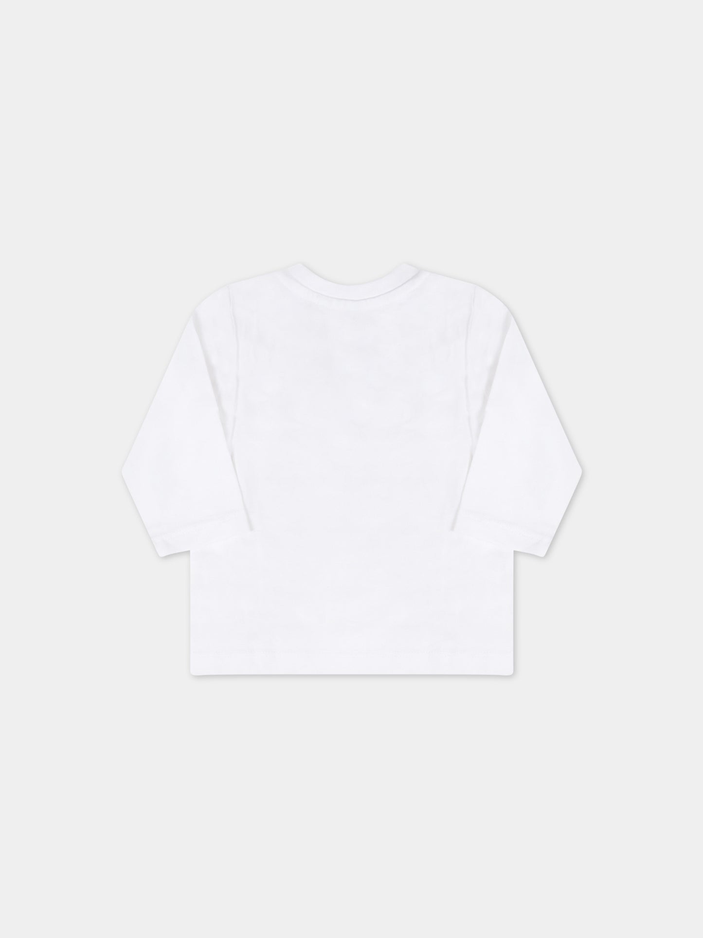 T-shirt bianca per neonato con logo,Hugo Boss,J05P10 10B