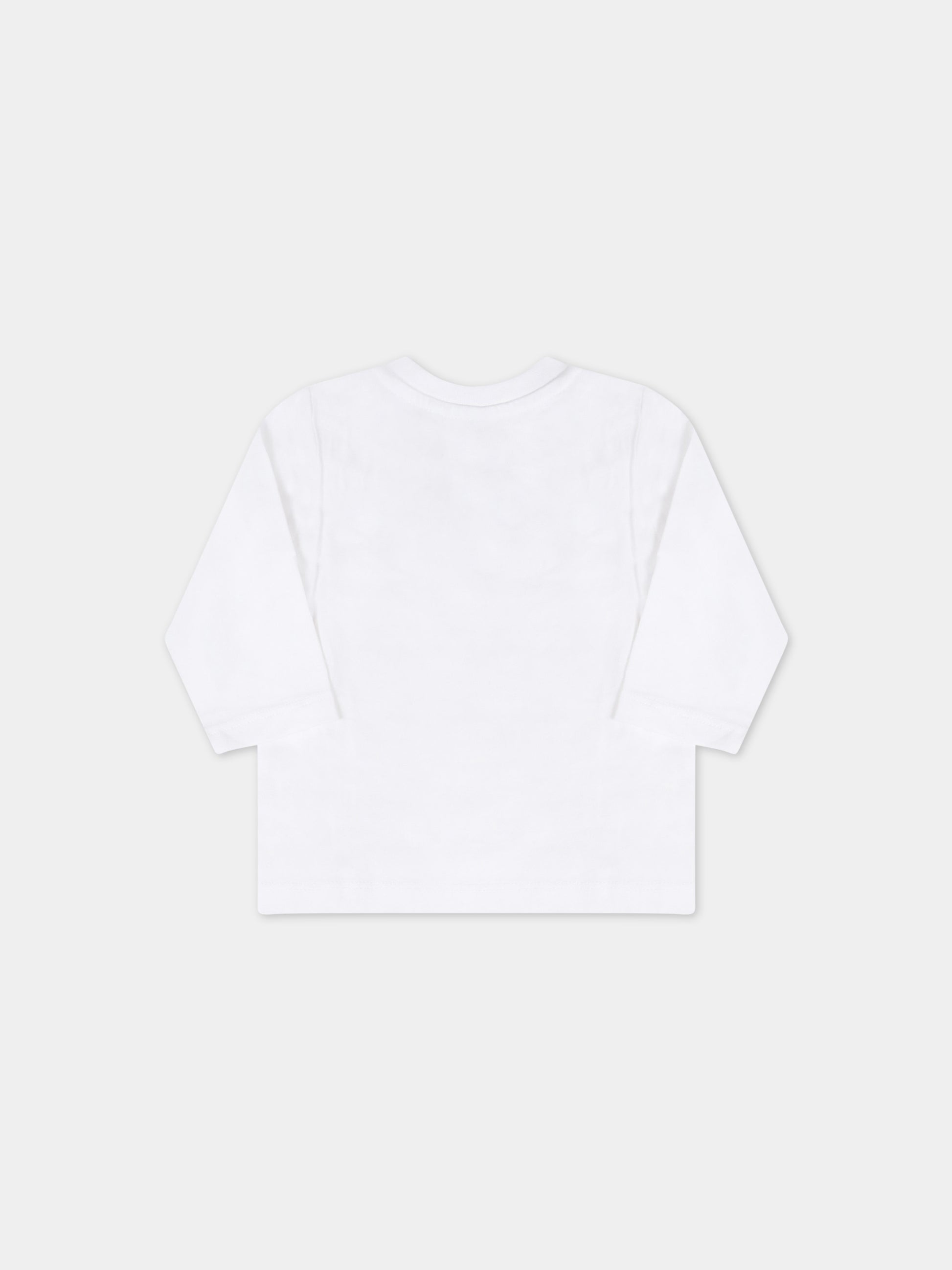 T-shirt bianca per neonato con logo,Hugo Boss,J05P10 10B