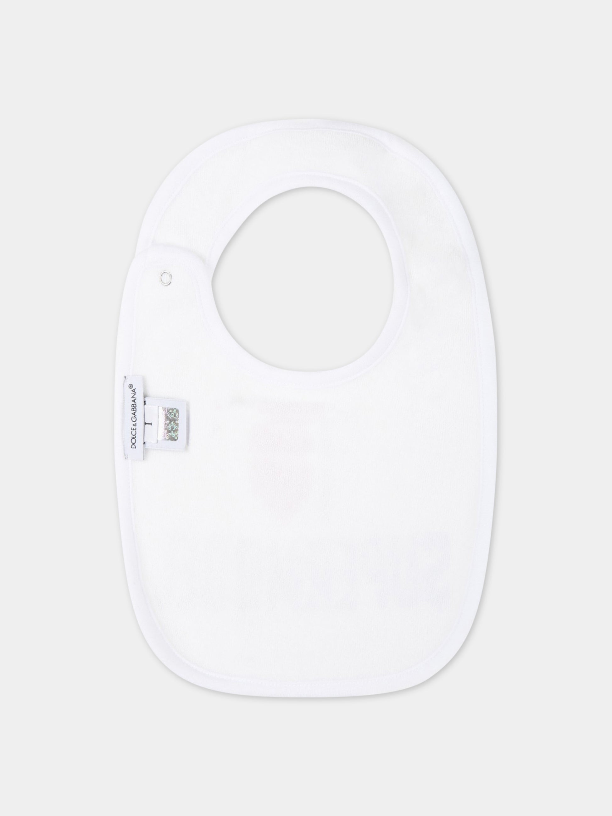 Set bianco per neonati con cuore rosso,Dolce & Gabbana Kids,L2JOU7 G7BIZ HW3FP