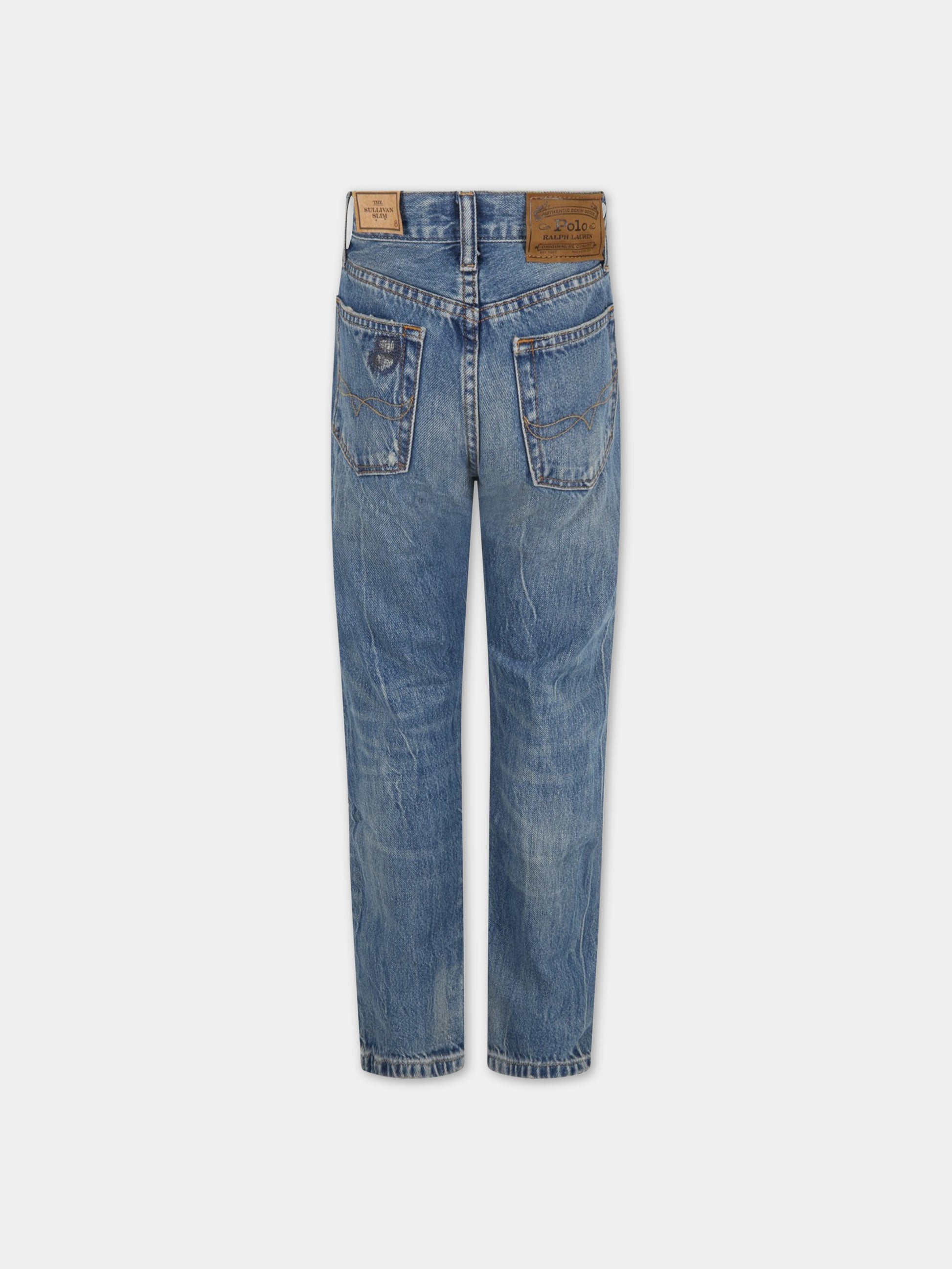 Jeans celeste per bambino,Ralph Lauren Kids,832731001
