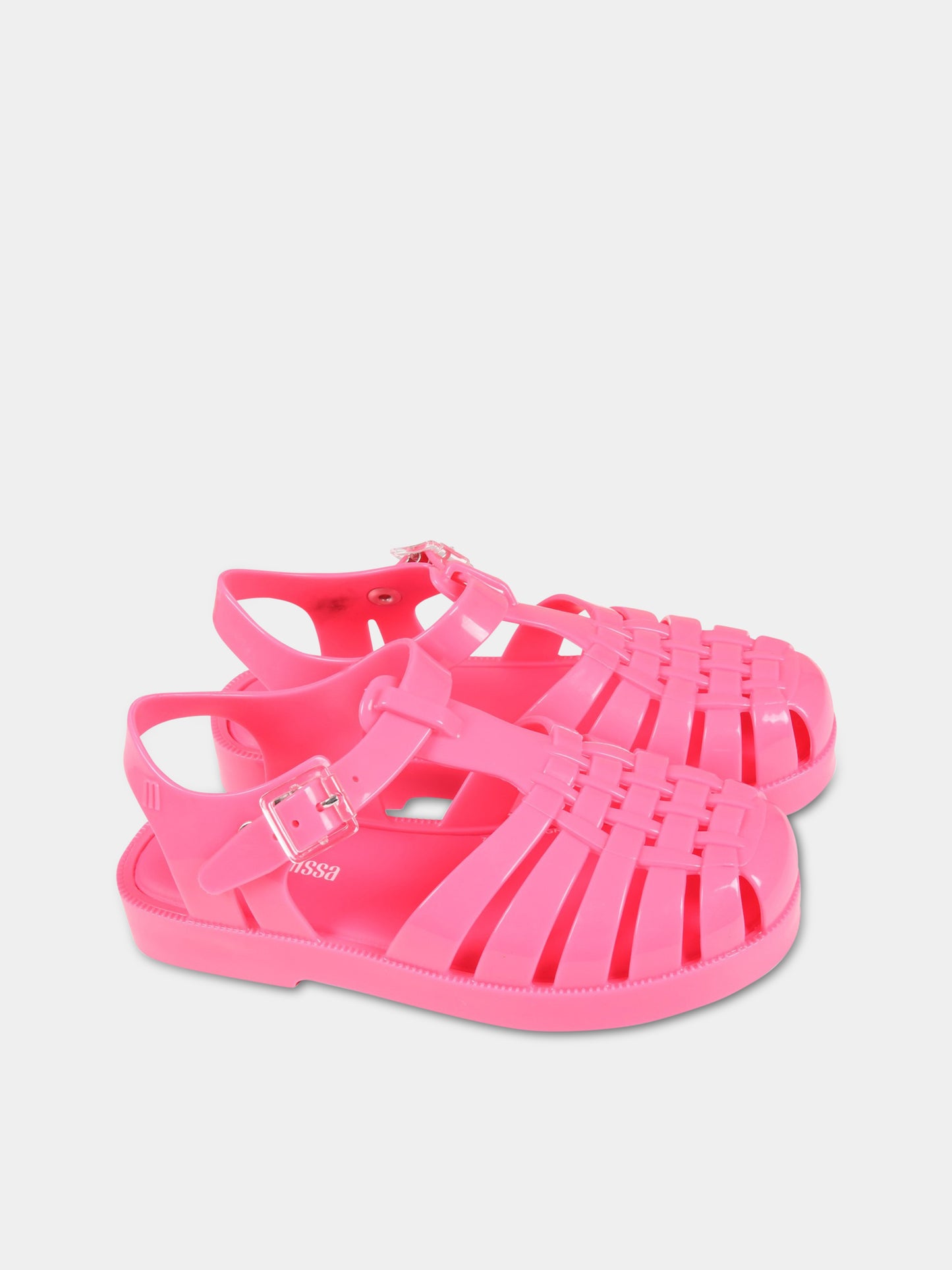 Sandali fucsia fluo per bambina,Mini Melissa,32409 06710