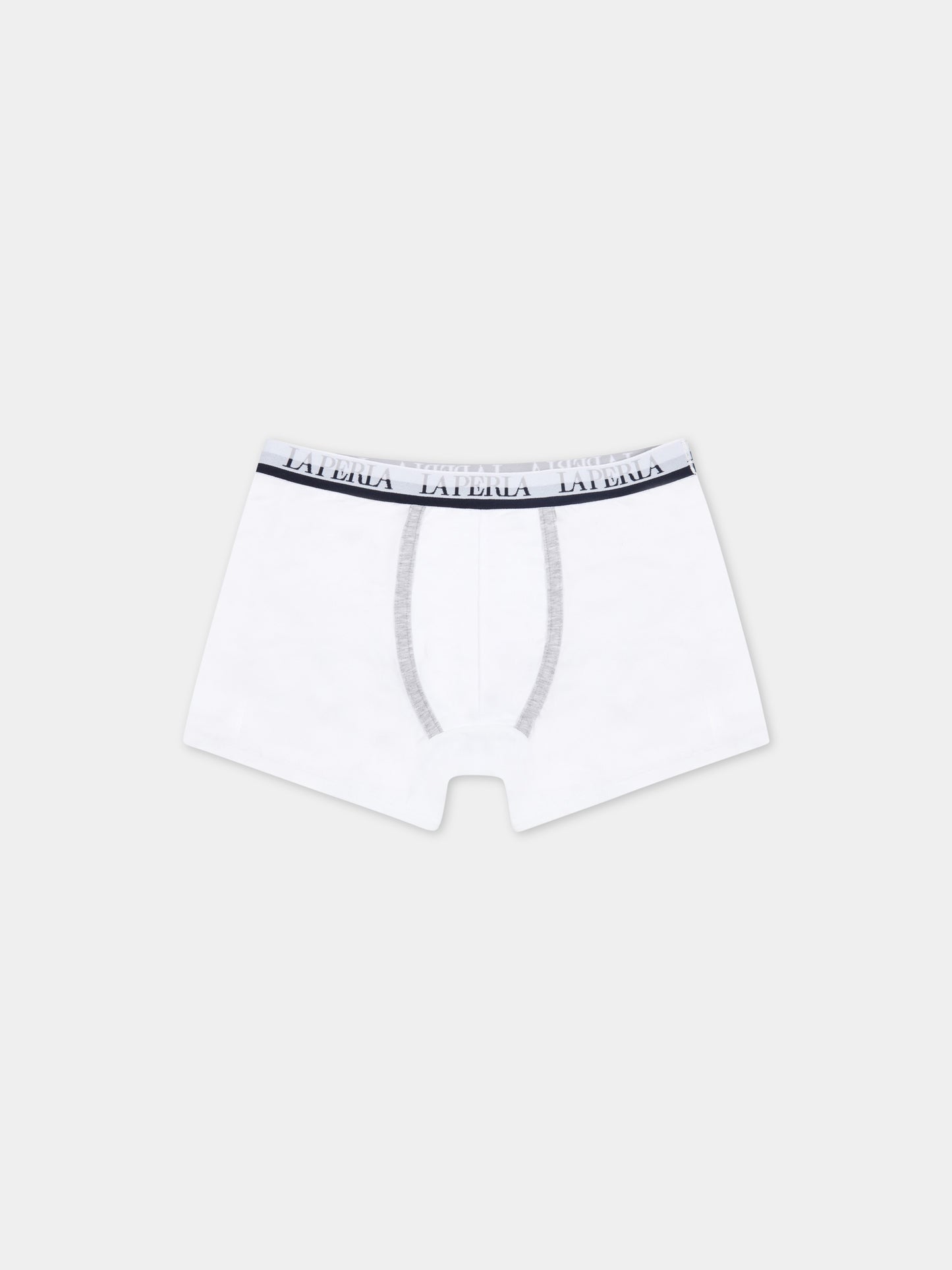 Boxer bianco per bambino con loghi,La Perla,54048 XO