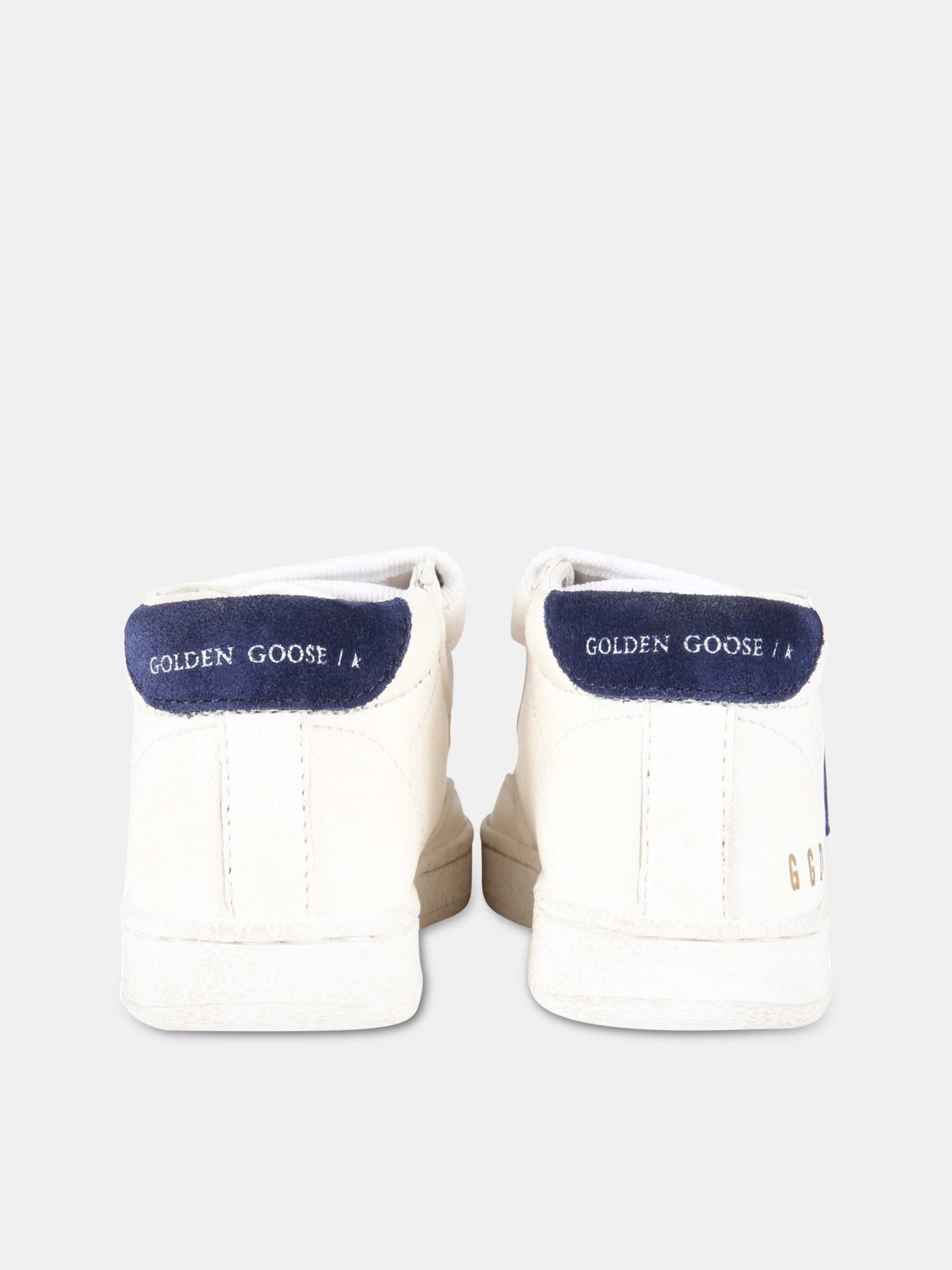 Sneakers bianche per bambino con stella e logo,Golden Goose,GJF00386 F003322 10357