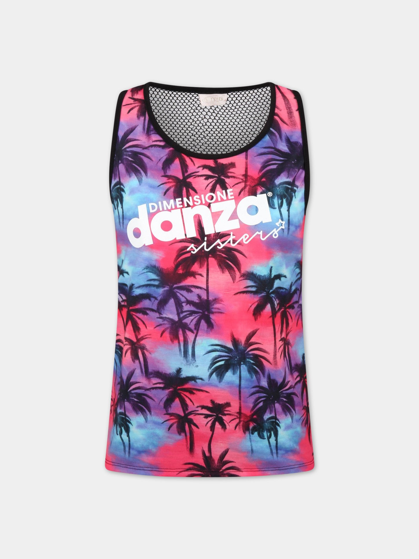 Canotta multicolor per bambina con logo bianco,Dimensione Danza,029686 200