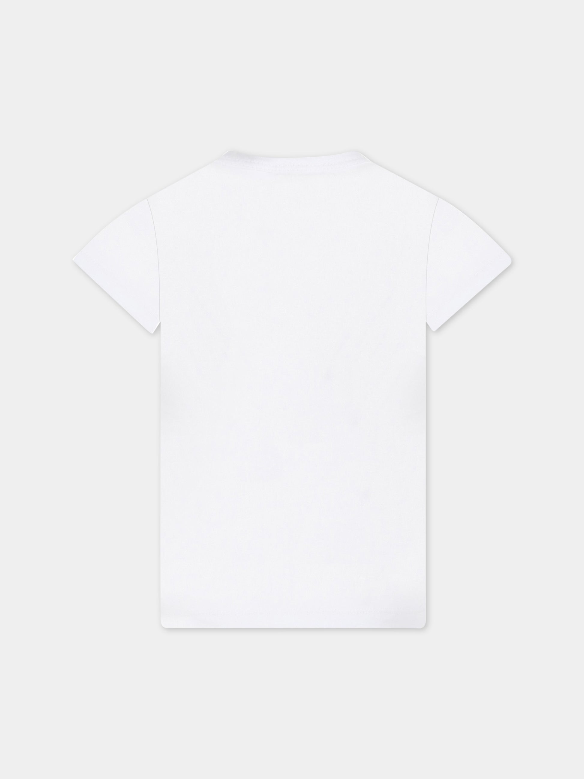 T-shirt bianca per bambina con logo bianco,Dimensione Danza,029751 001