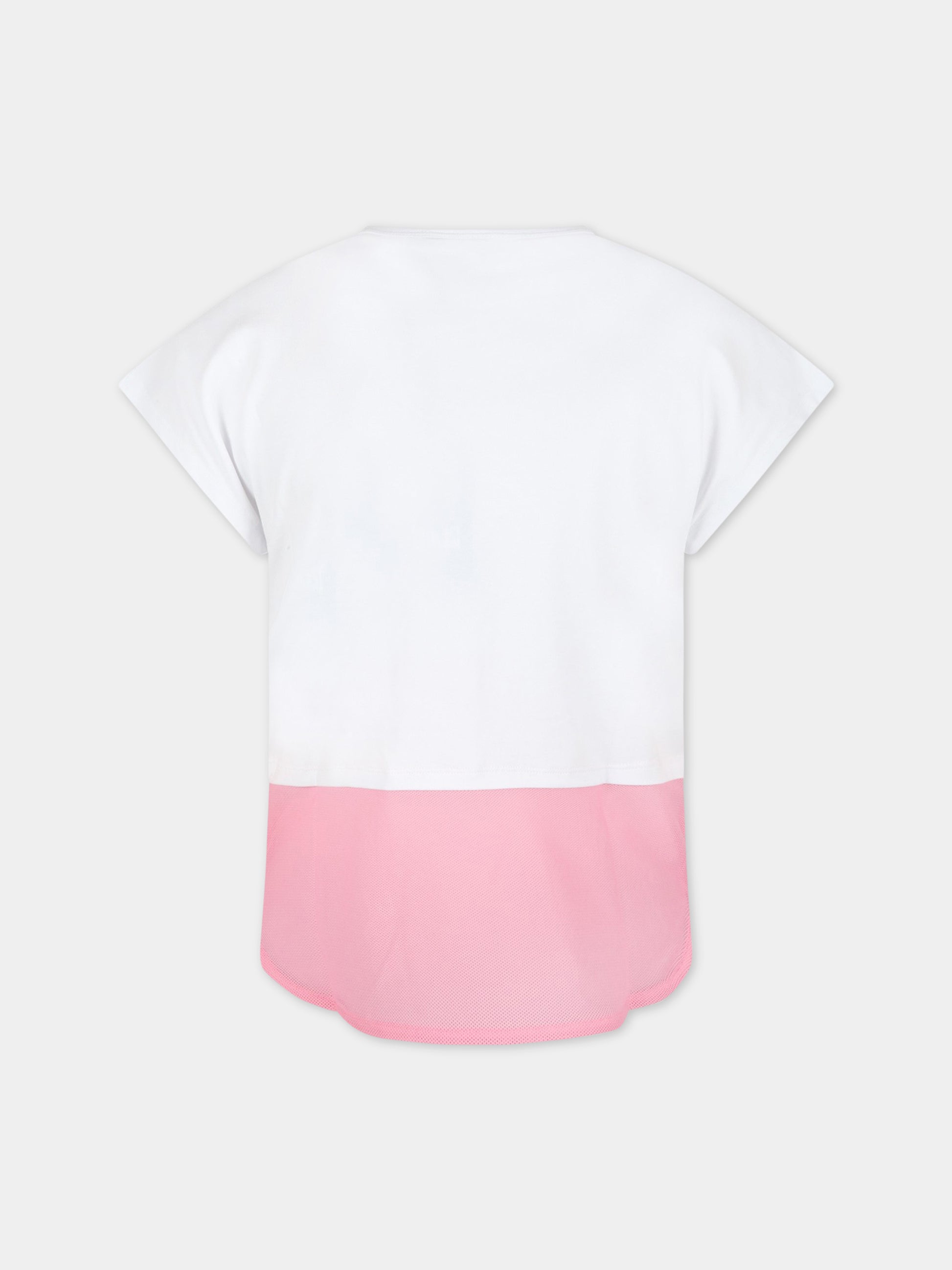 T-shirt bianca per bambina con logo dorato,Everlast,031087 001