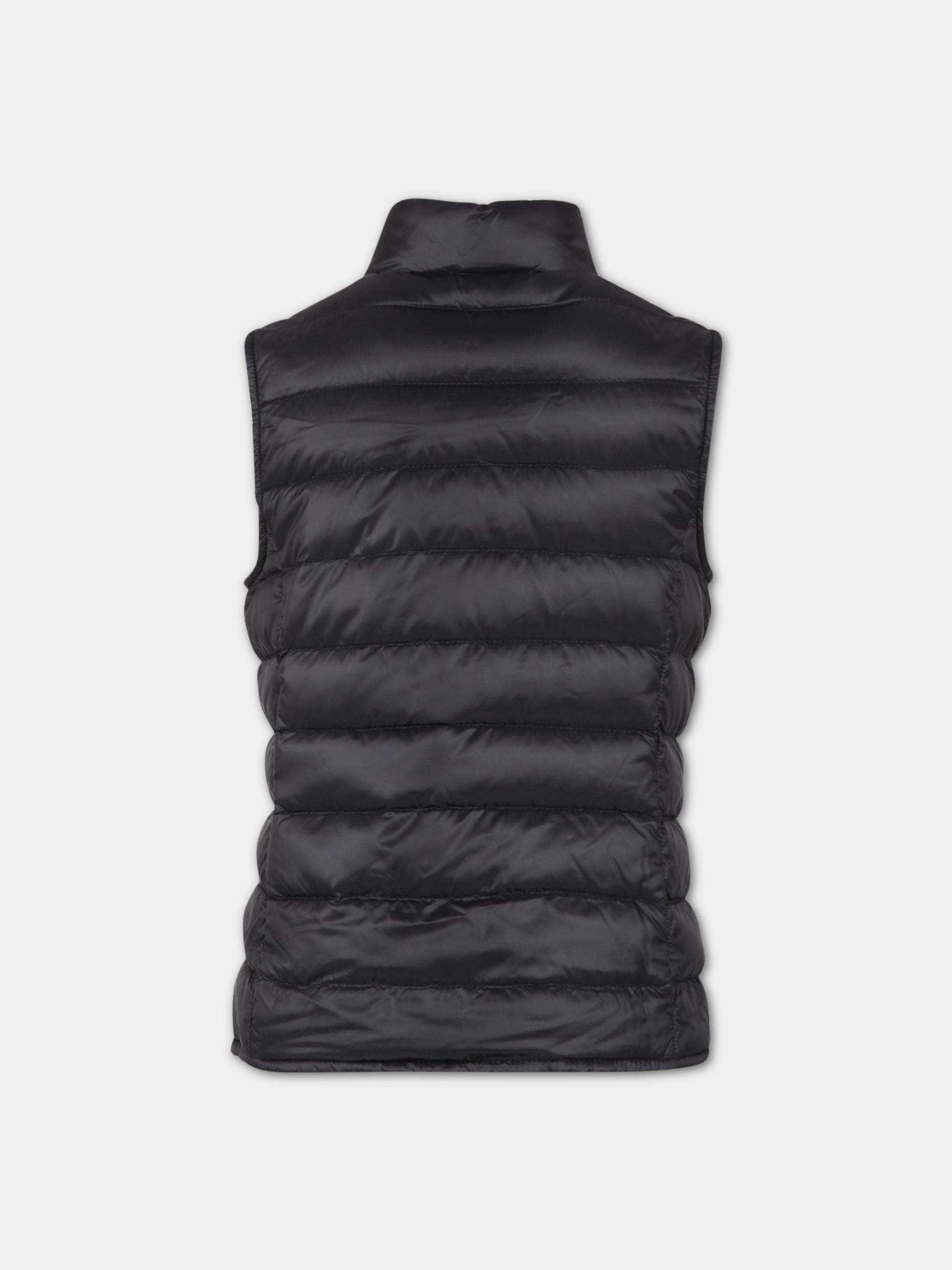 Gilet  Liane  nero per bambina con patch logato,Moncler Kids,954 1A00101 53048 999