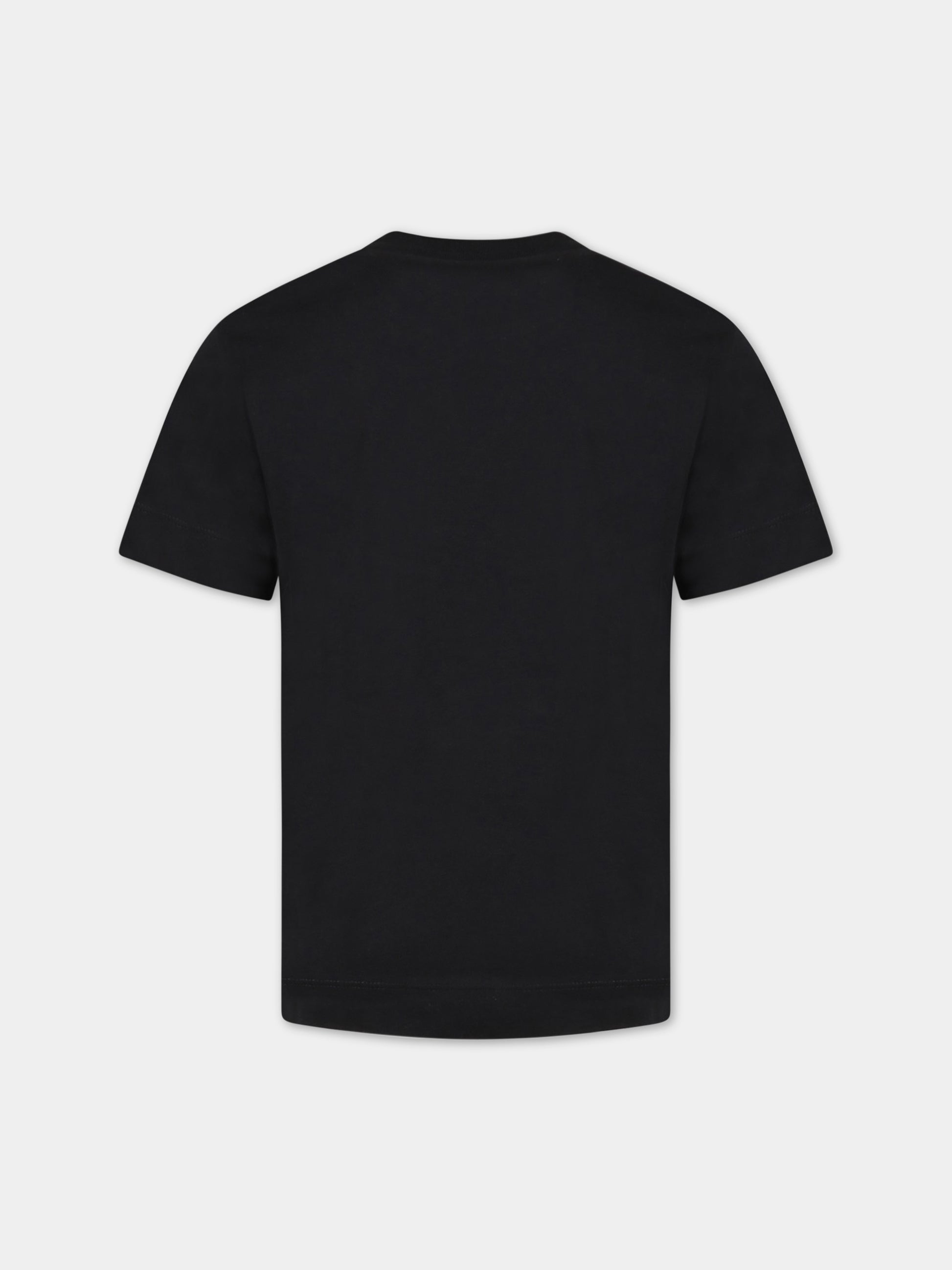 T-shirt nera per bambino con logo bianco,Marni Kids,M002MV M00HZ 0M900